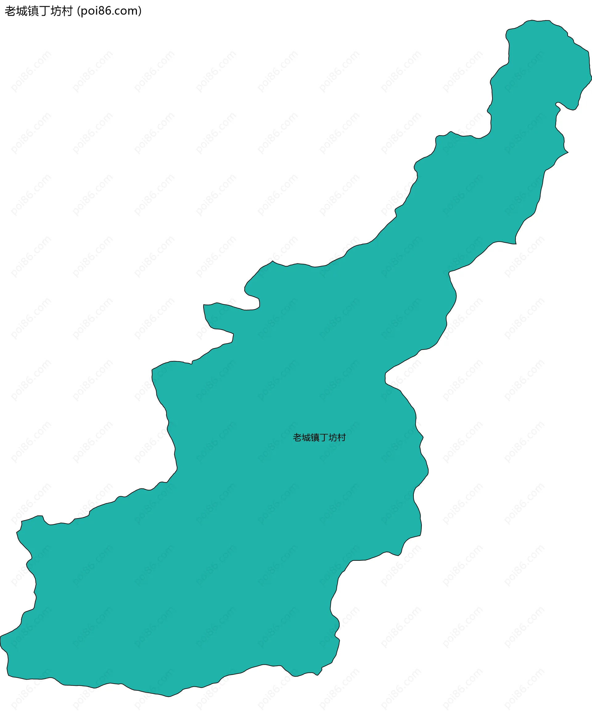 老城镇丁坊村边界地图