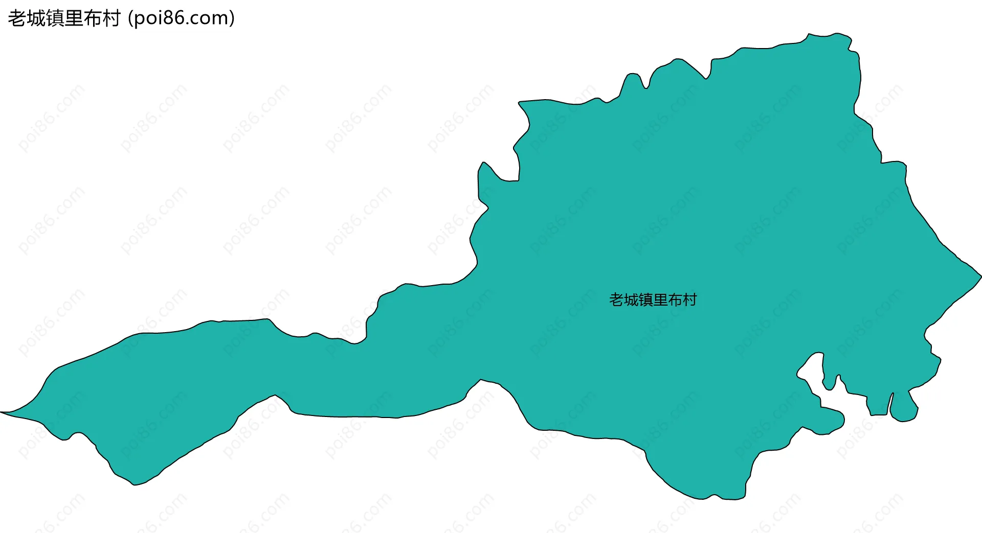 老城镇里布村边界地图