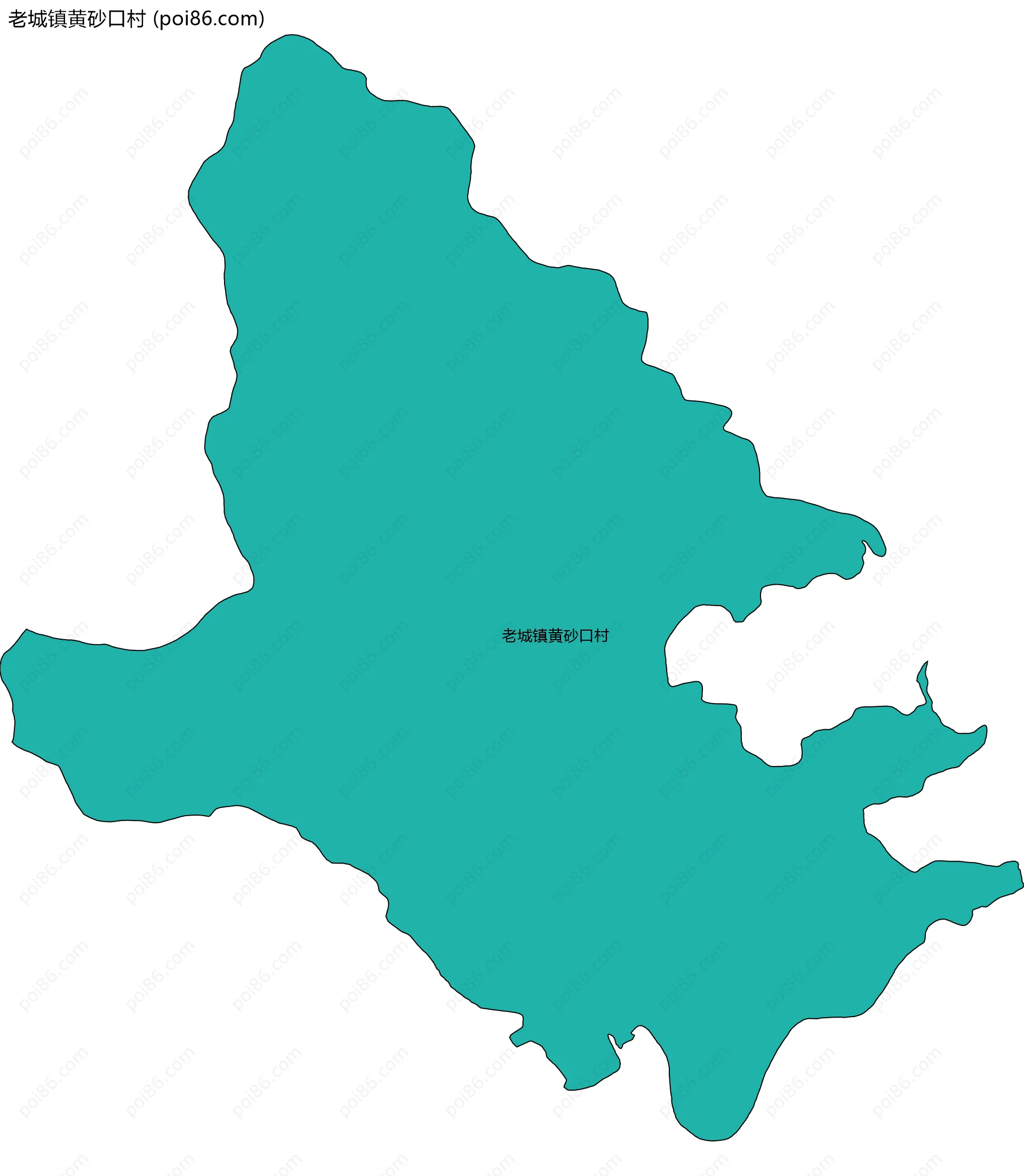 老城镇黄砂口村边界地图