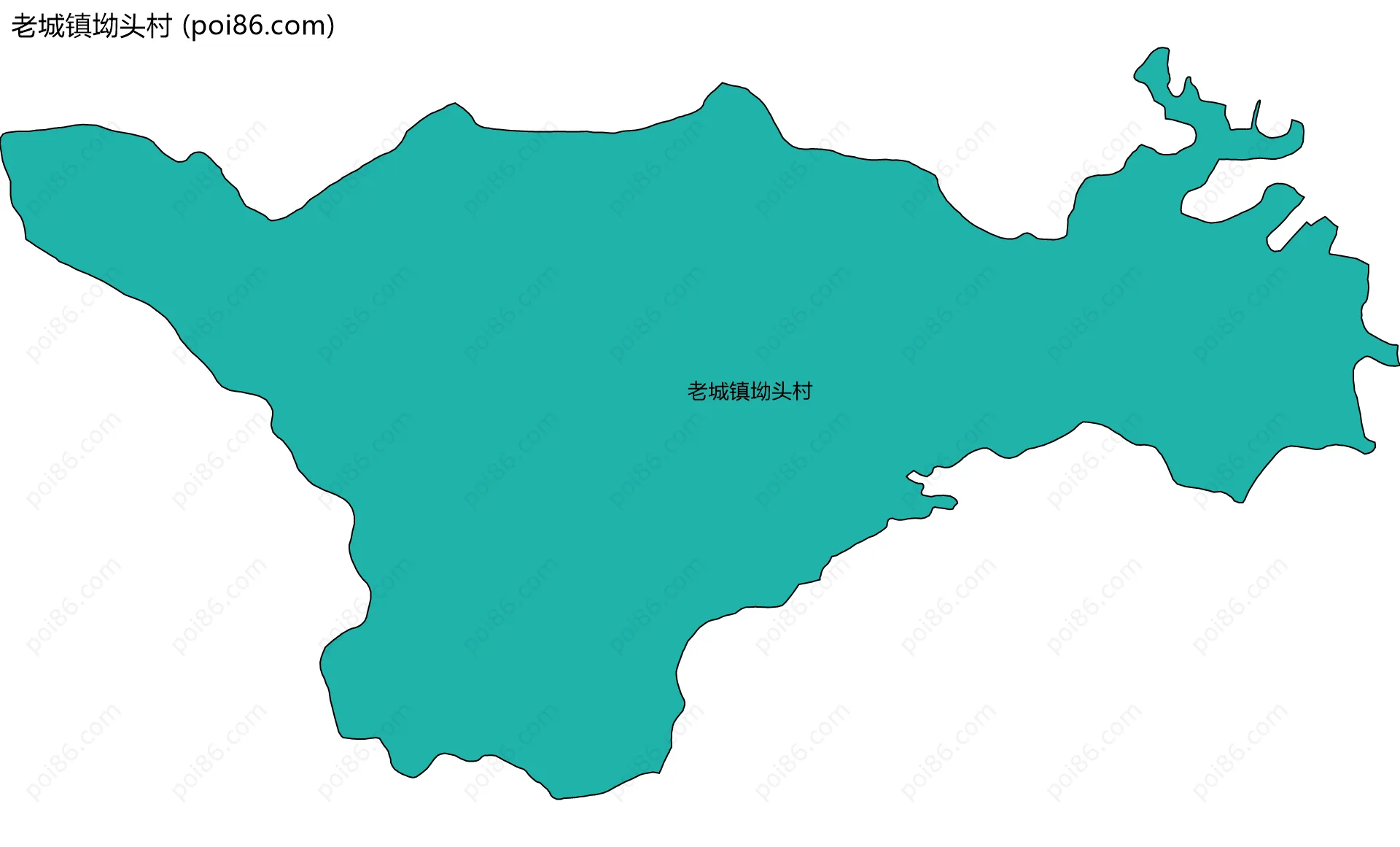 老城镇坳头村边界地图