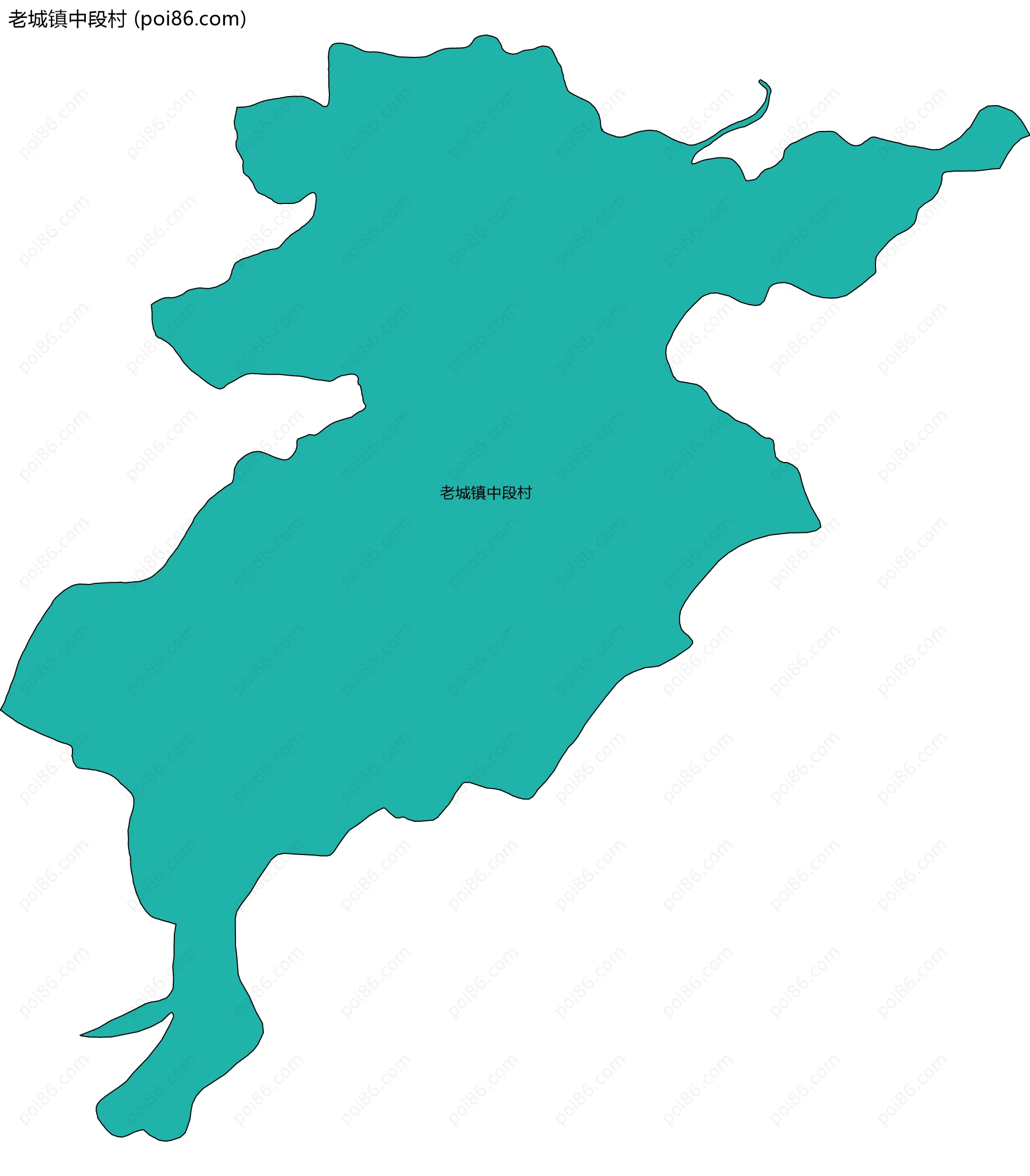 老城镇中段村边界地图