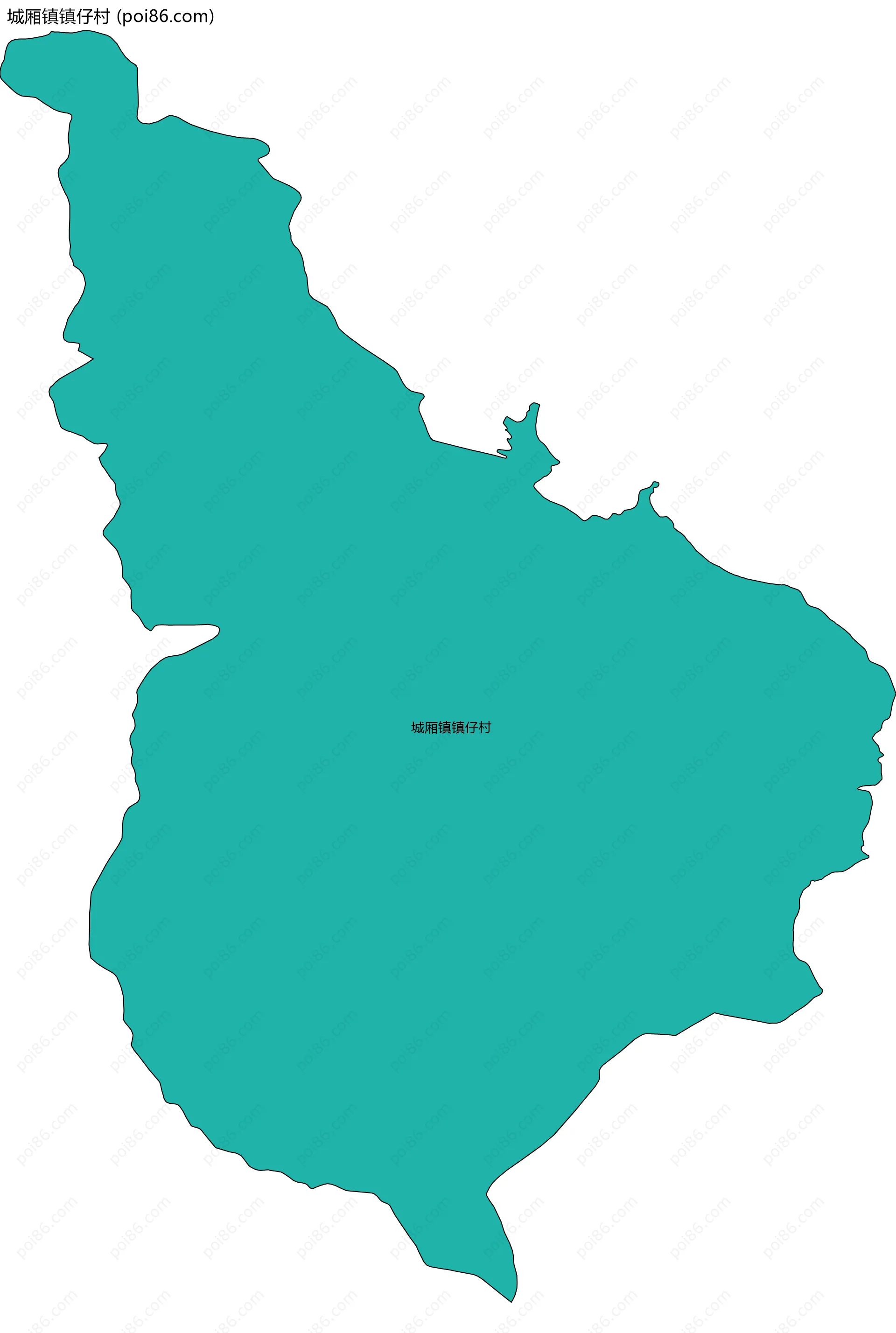 城厢镇镇仔村边界地图