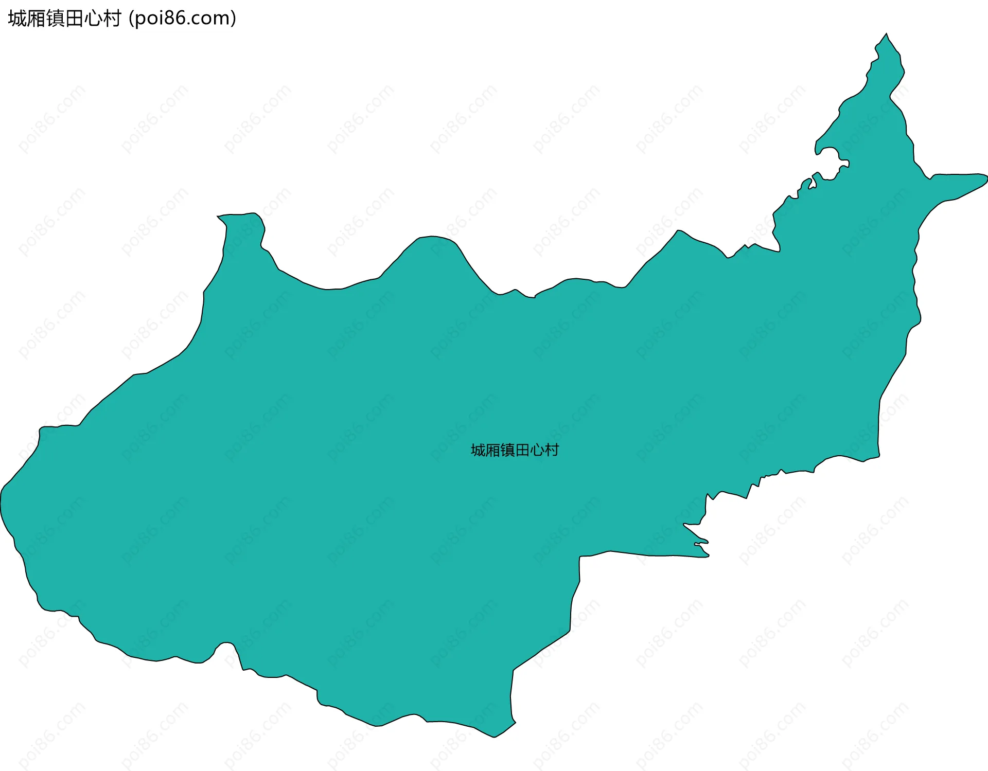 城厢镇田心村边界地图