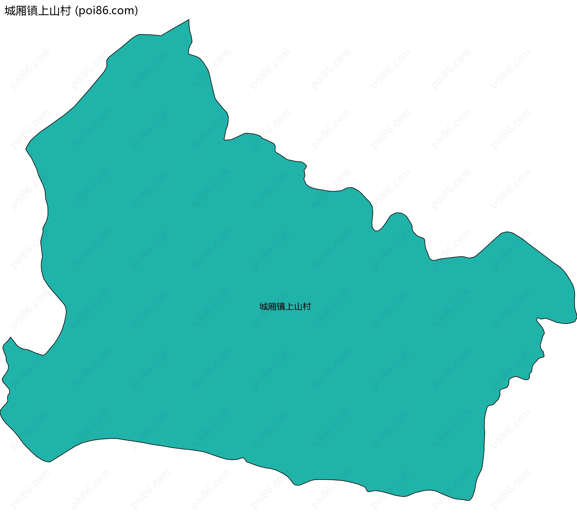 城厢镇上山村边界地图