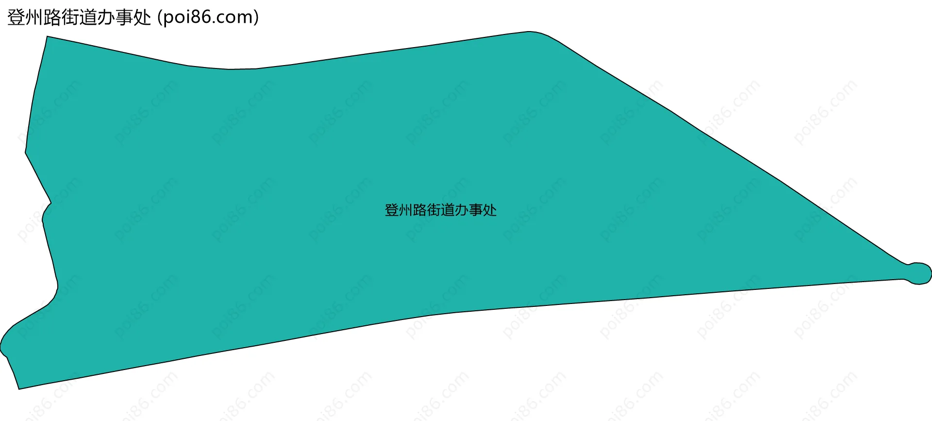 登州路街道办事处边界地图