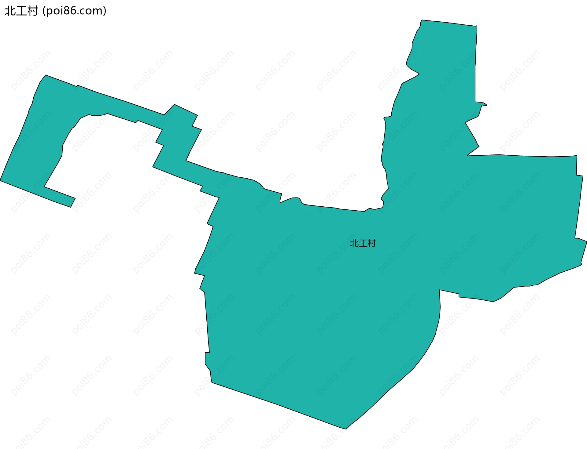 北工村边界地图
