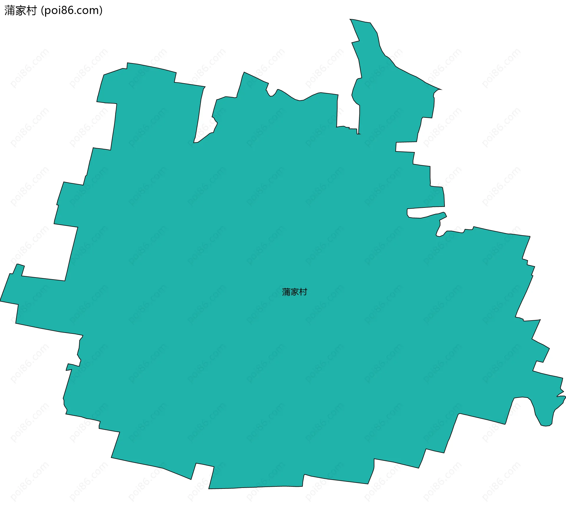 蒲家村边界地图