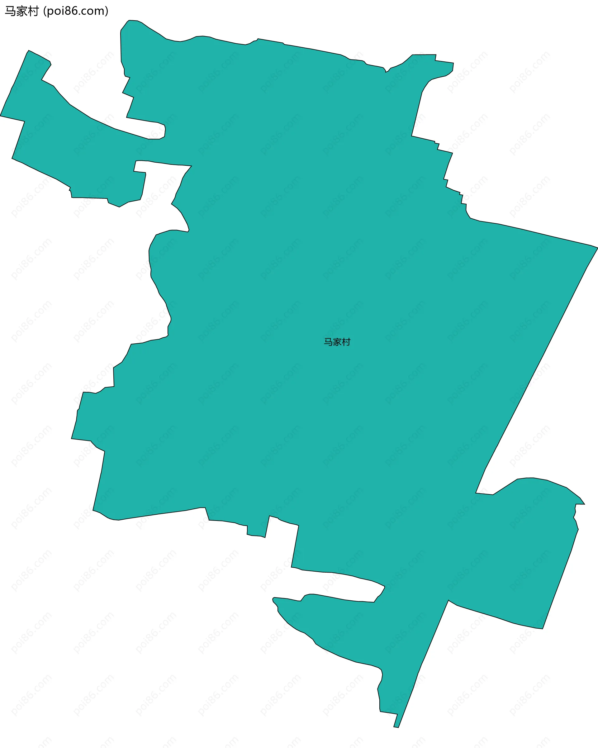 马家村边界地图