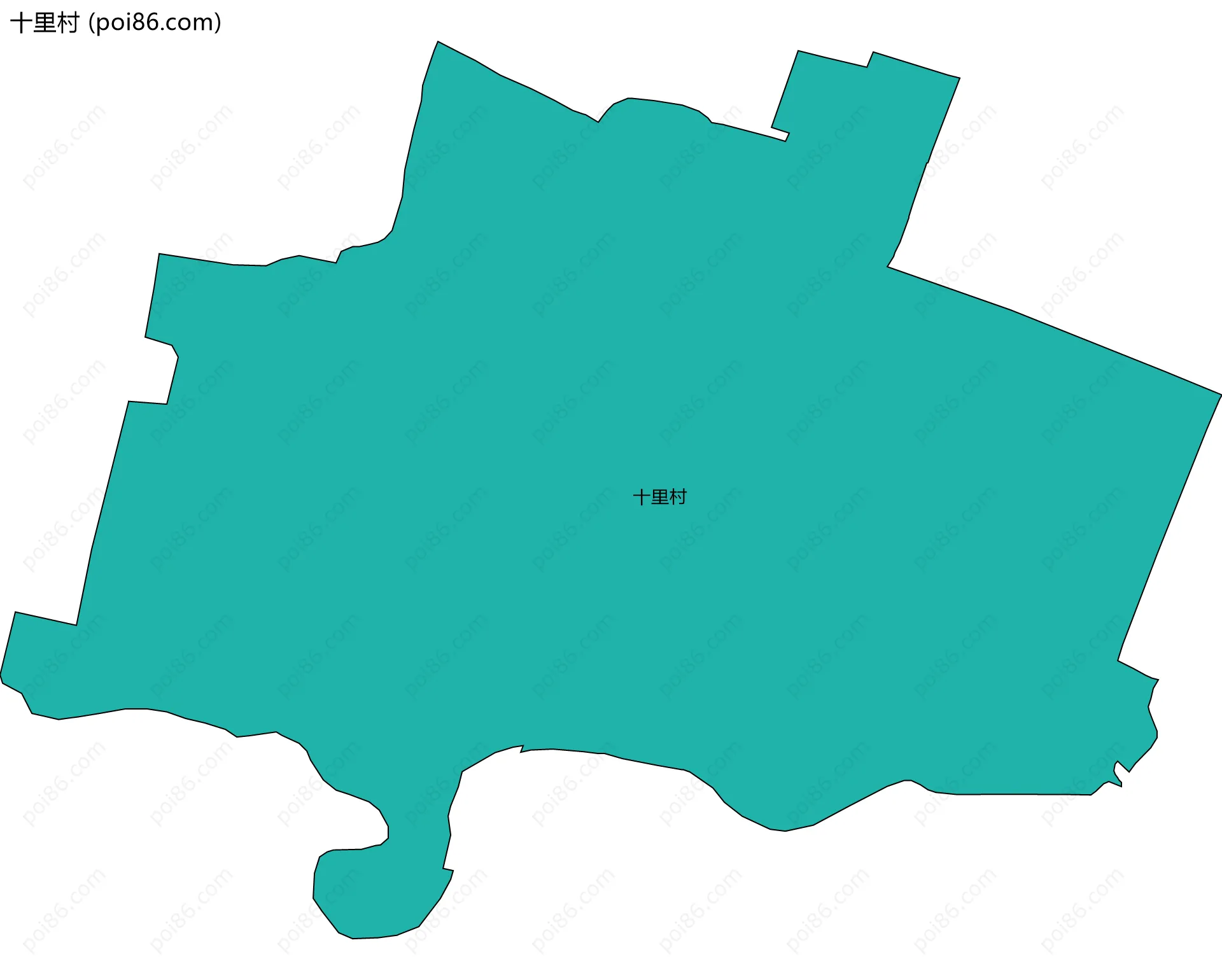 十里村边界地图