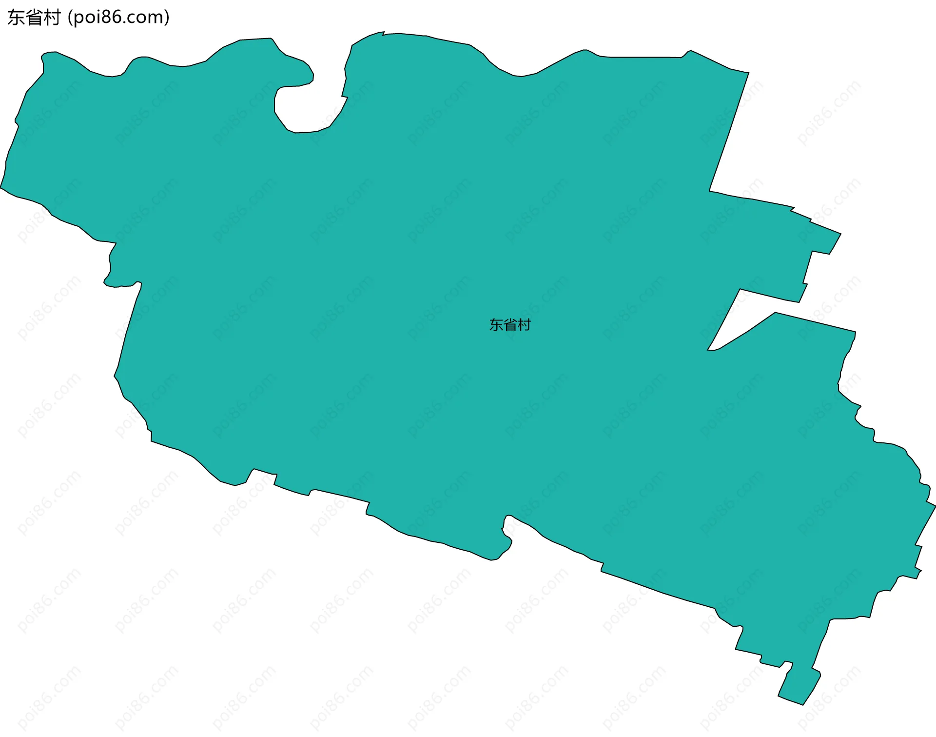 东省村边界地图