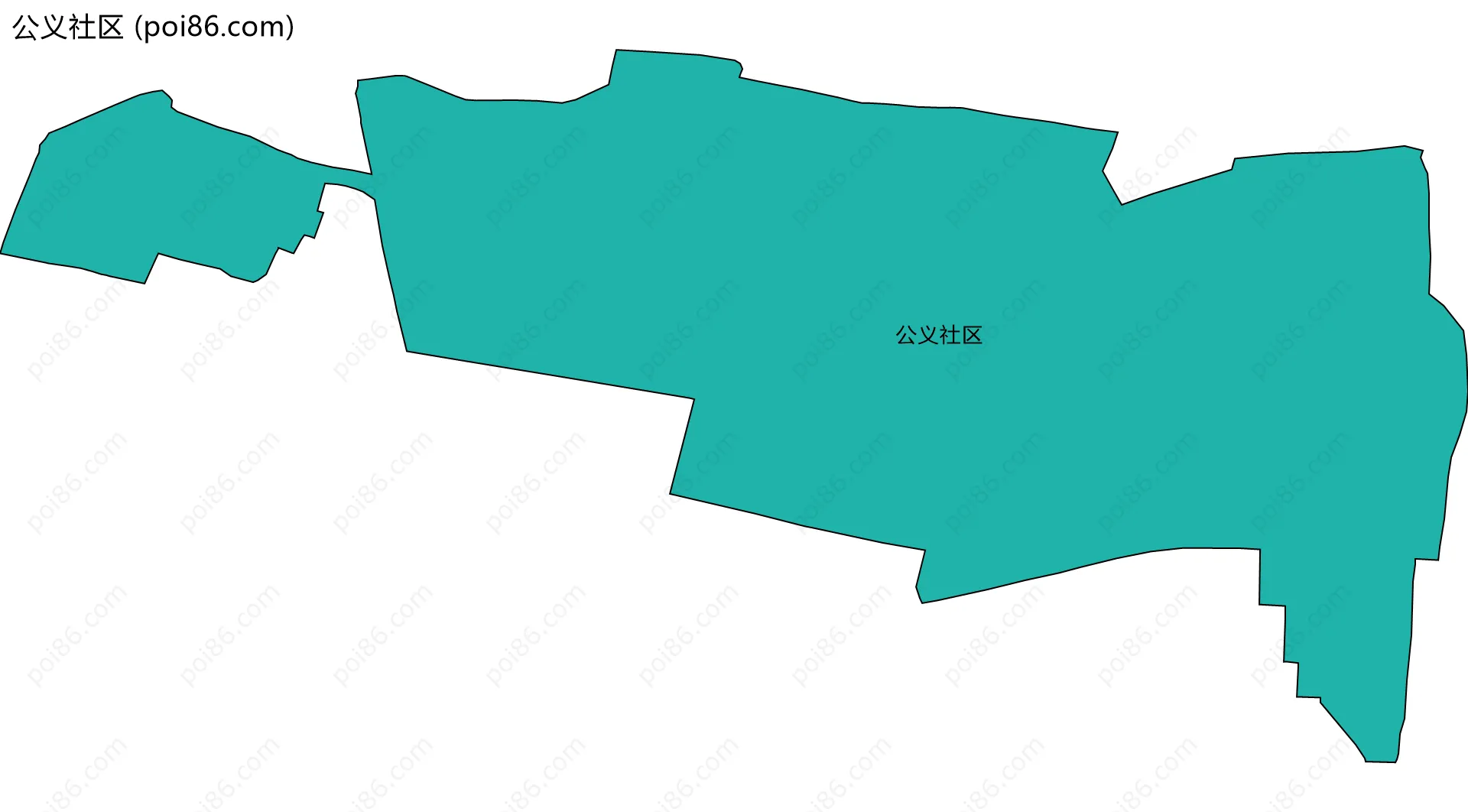 公义社区边界地图