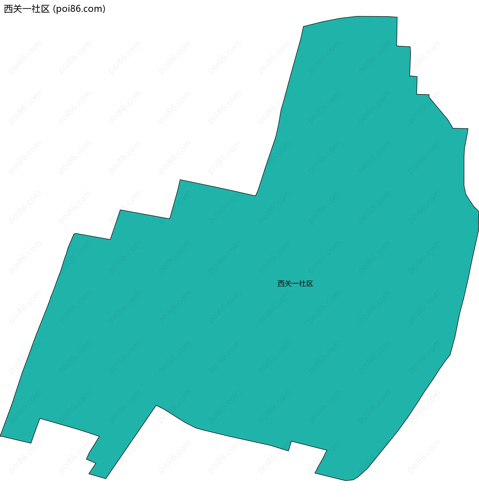 西关一社区边界地图