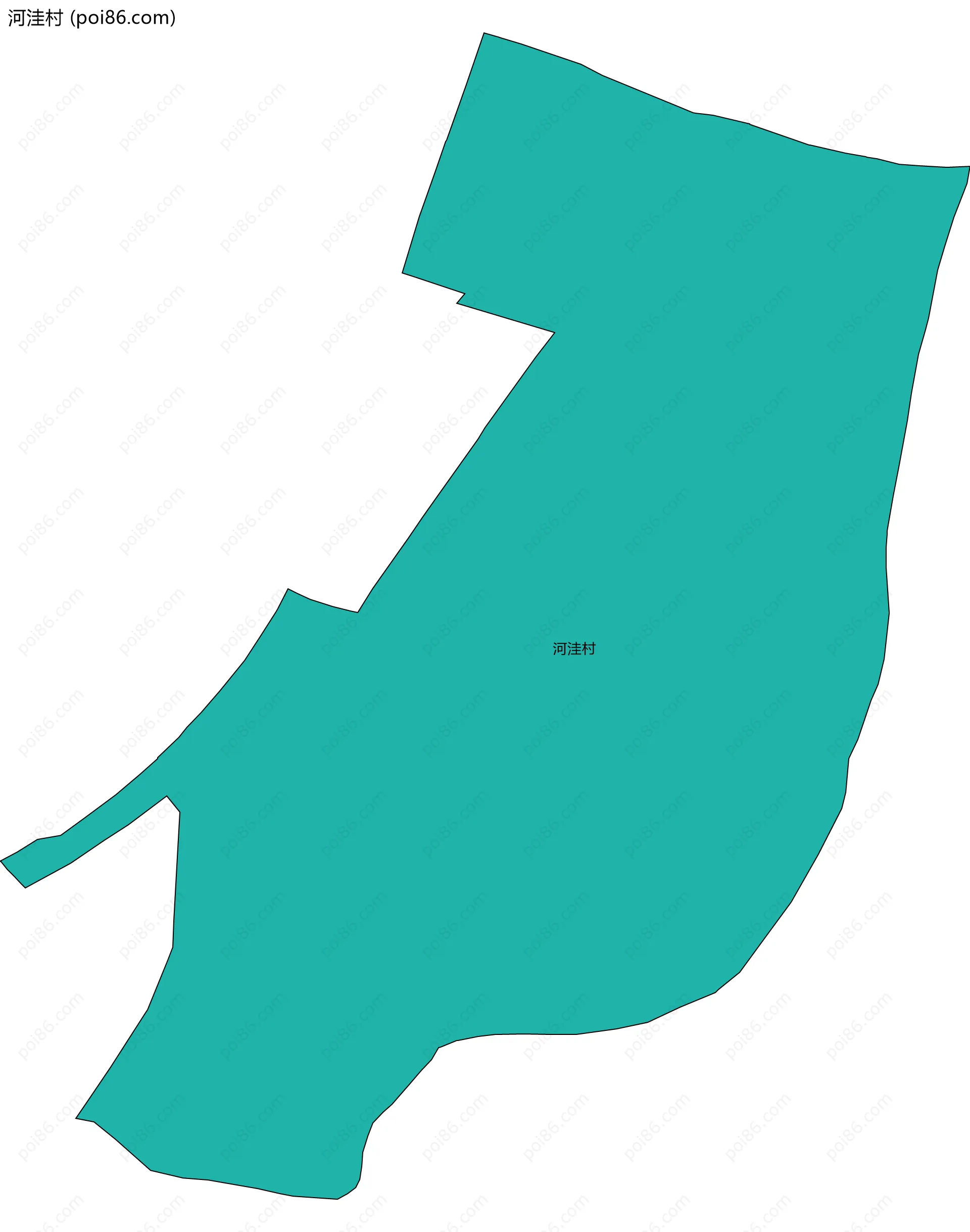 河洼村边界地图