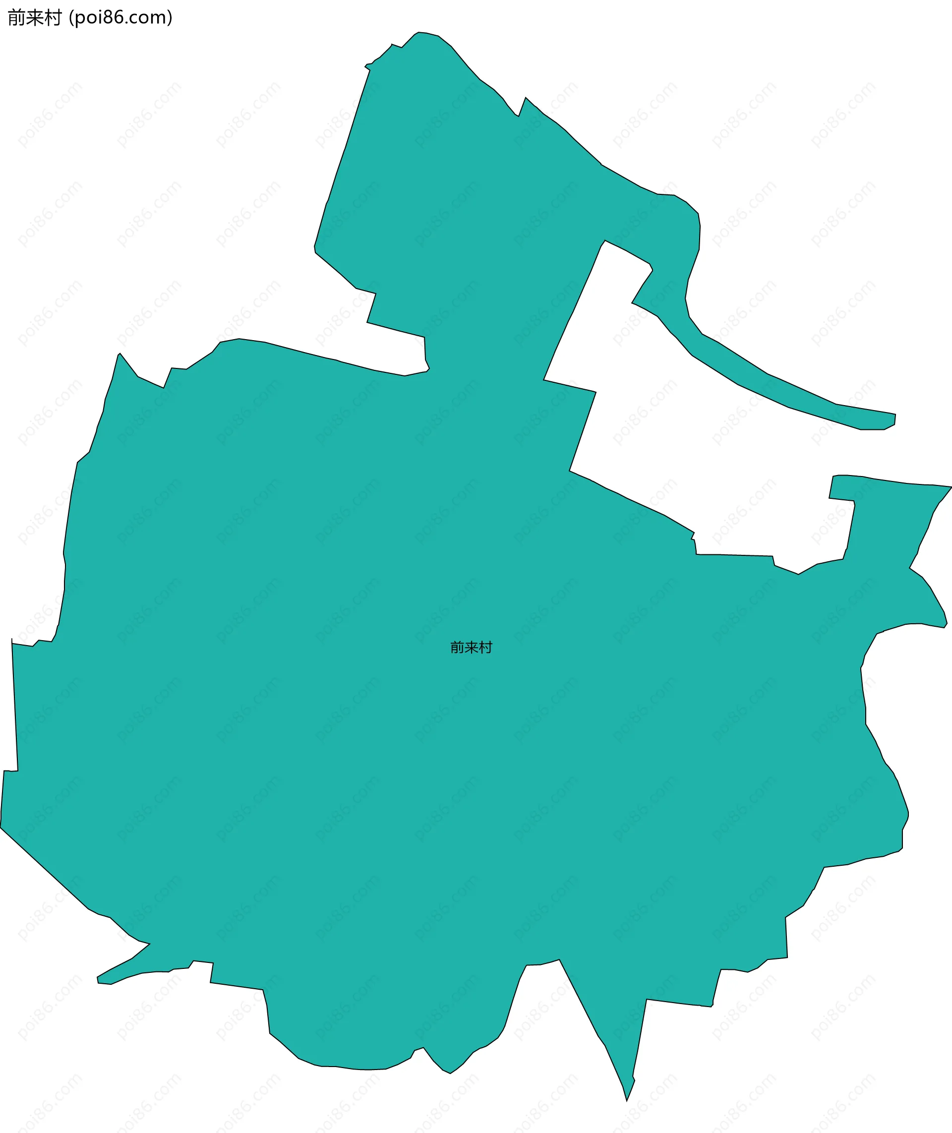前来村边界地图