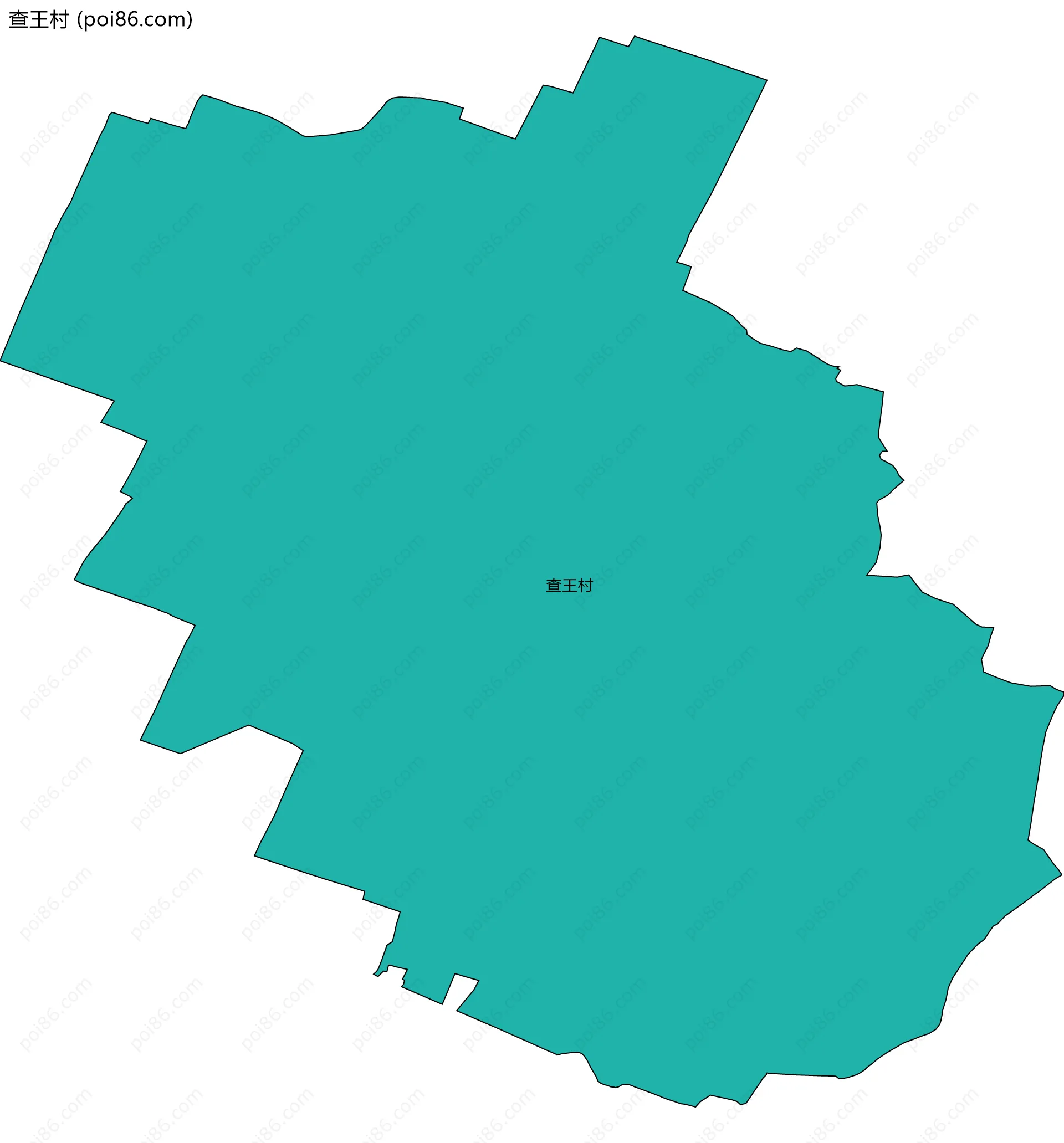 查王村边界地图