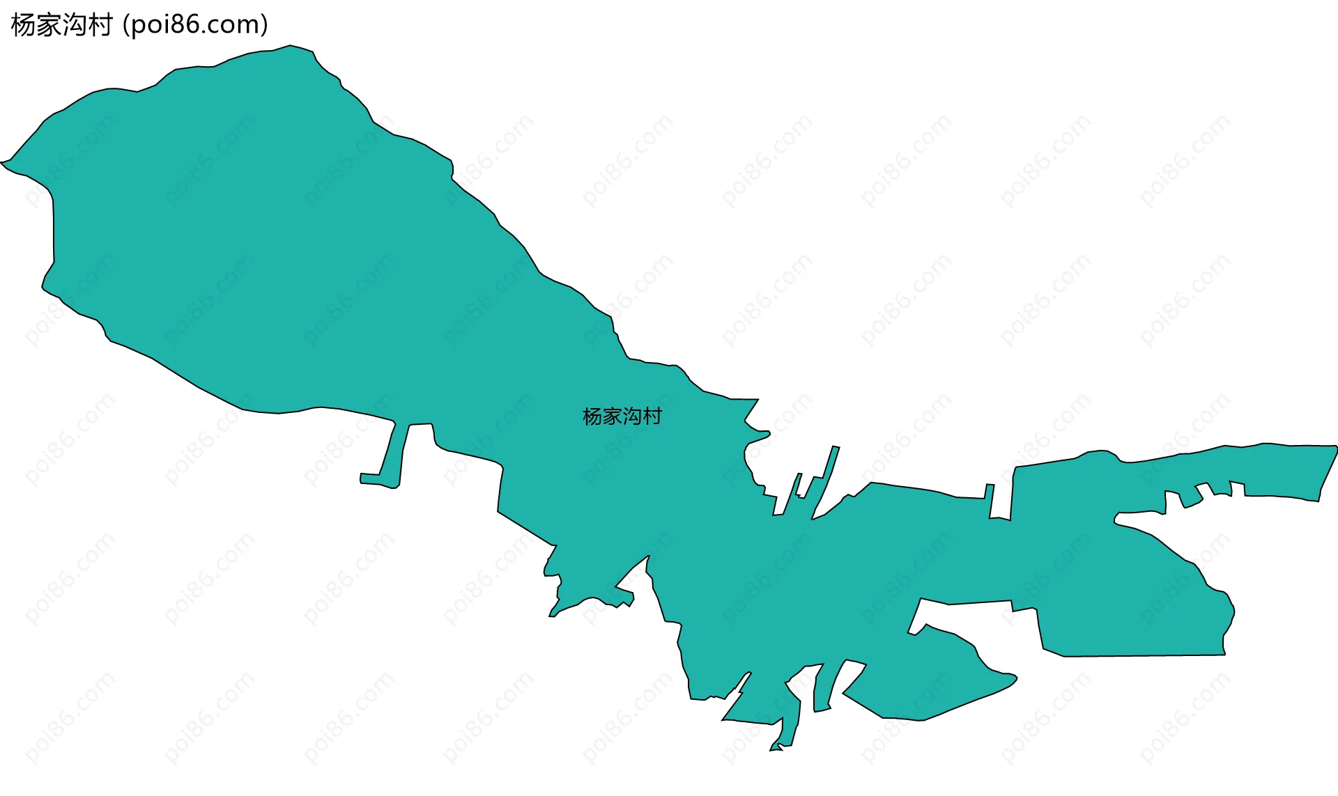 杨家沟村边界地图