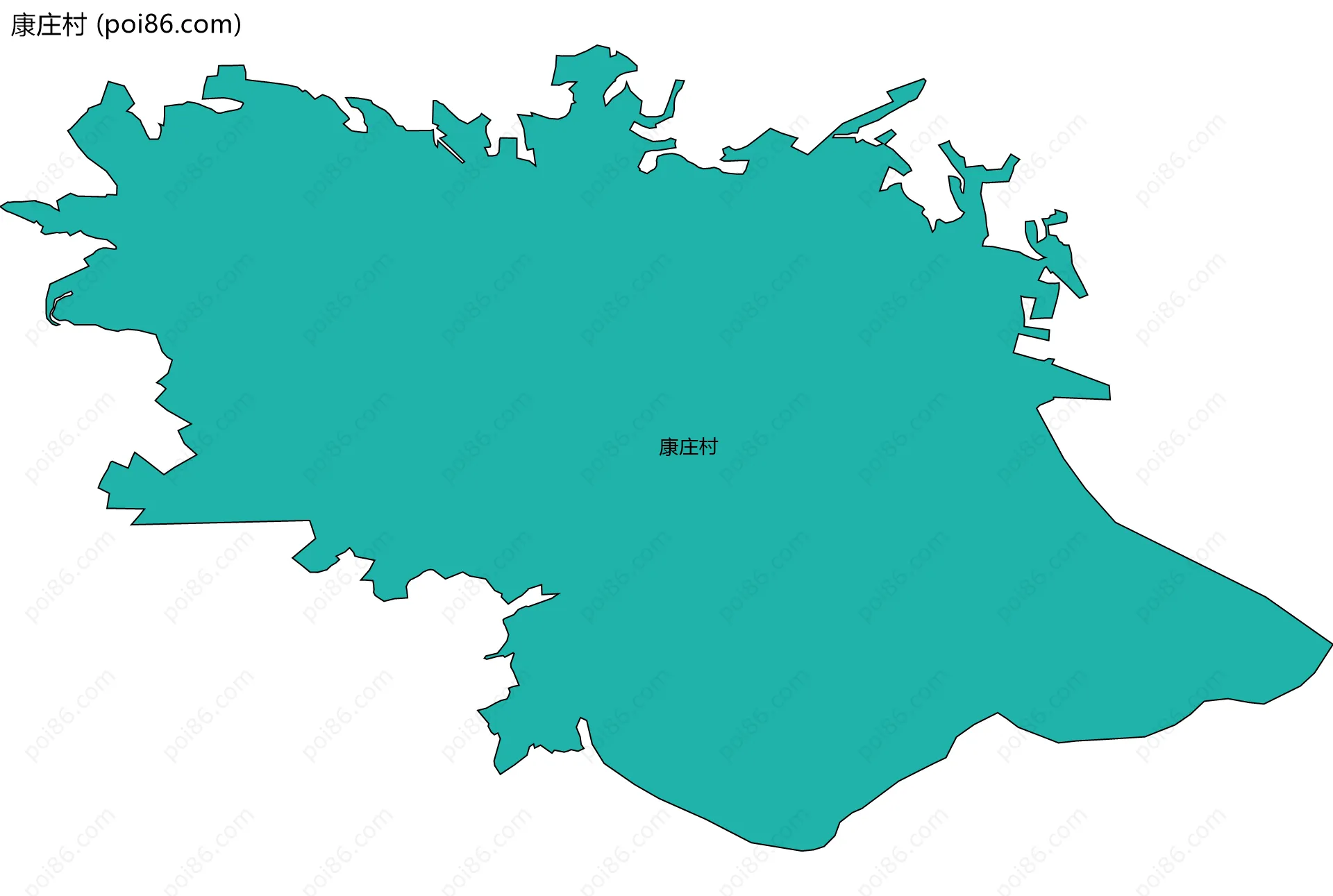 康庄村边界地图