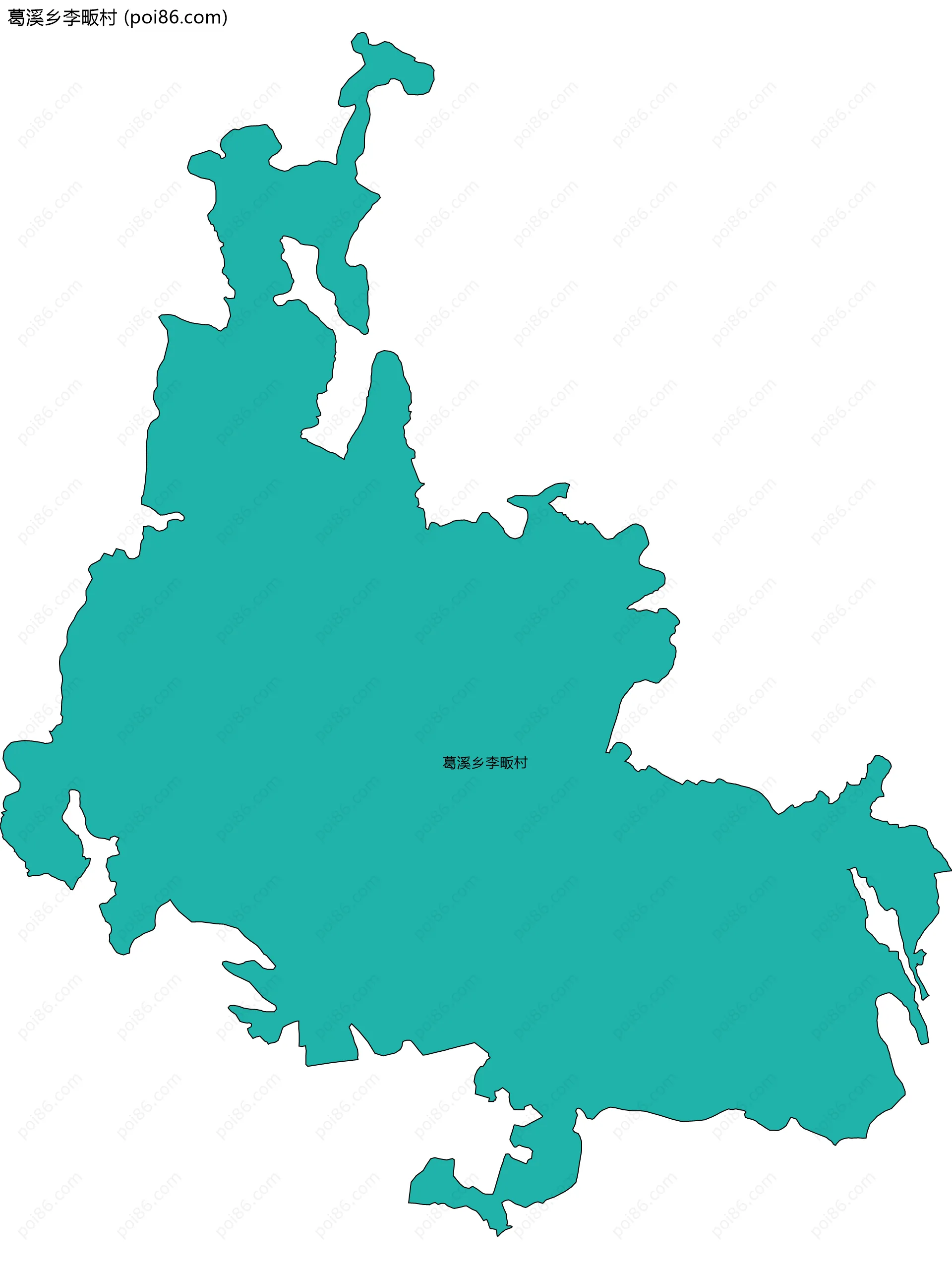 葛溪乡李畈村边界地图