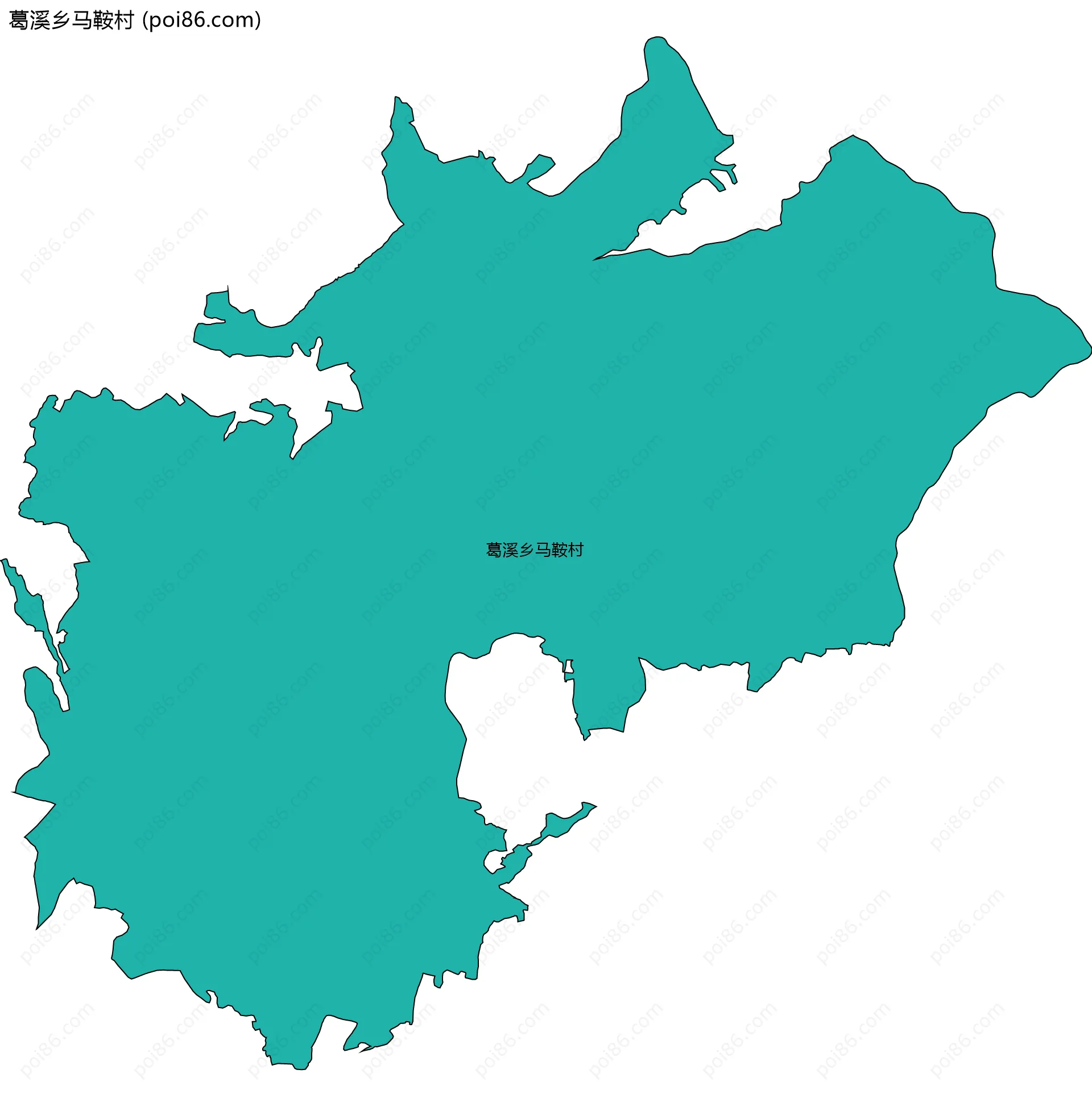 葛溪乡马鞍村边界地图