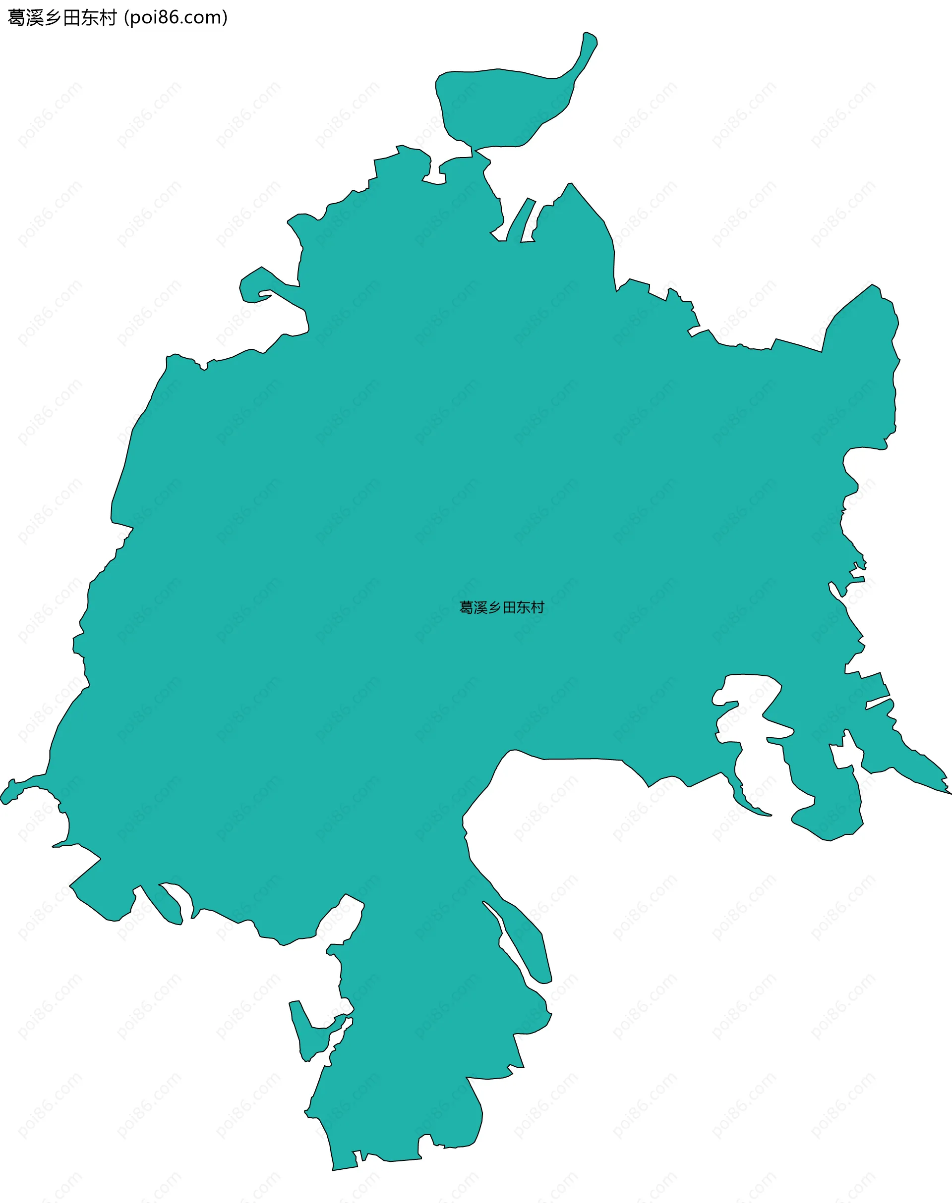 葛溪乡田东村边界地图