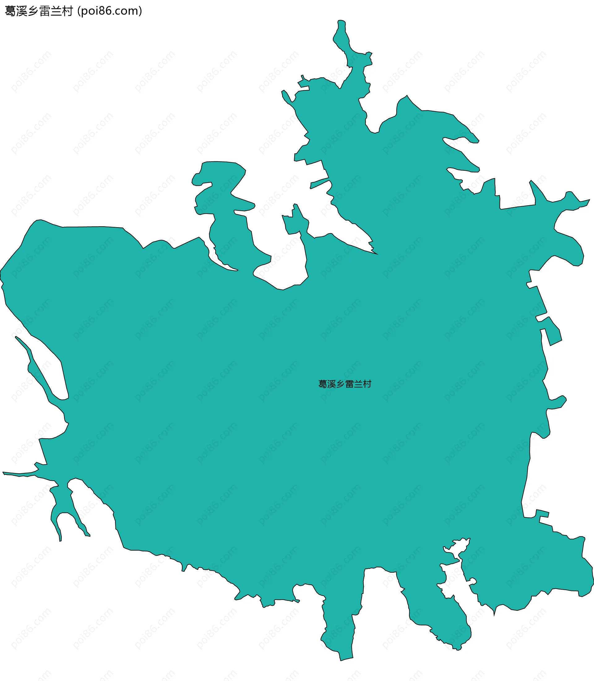 葛溪乡雷兰村边界地图