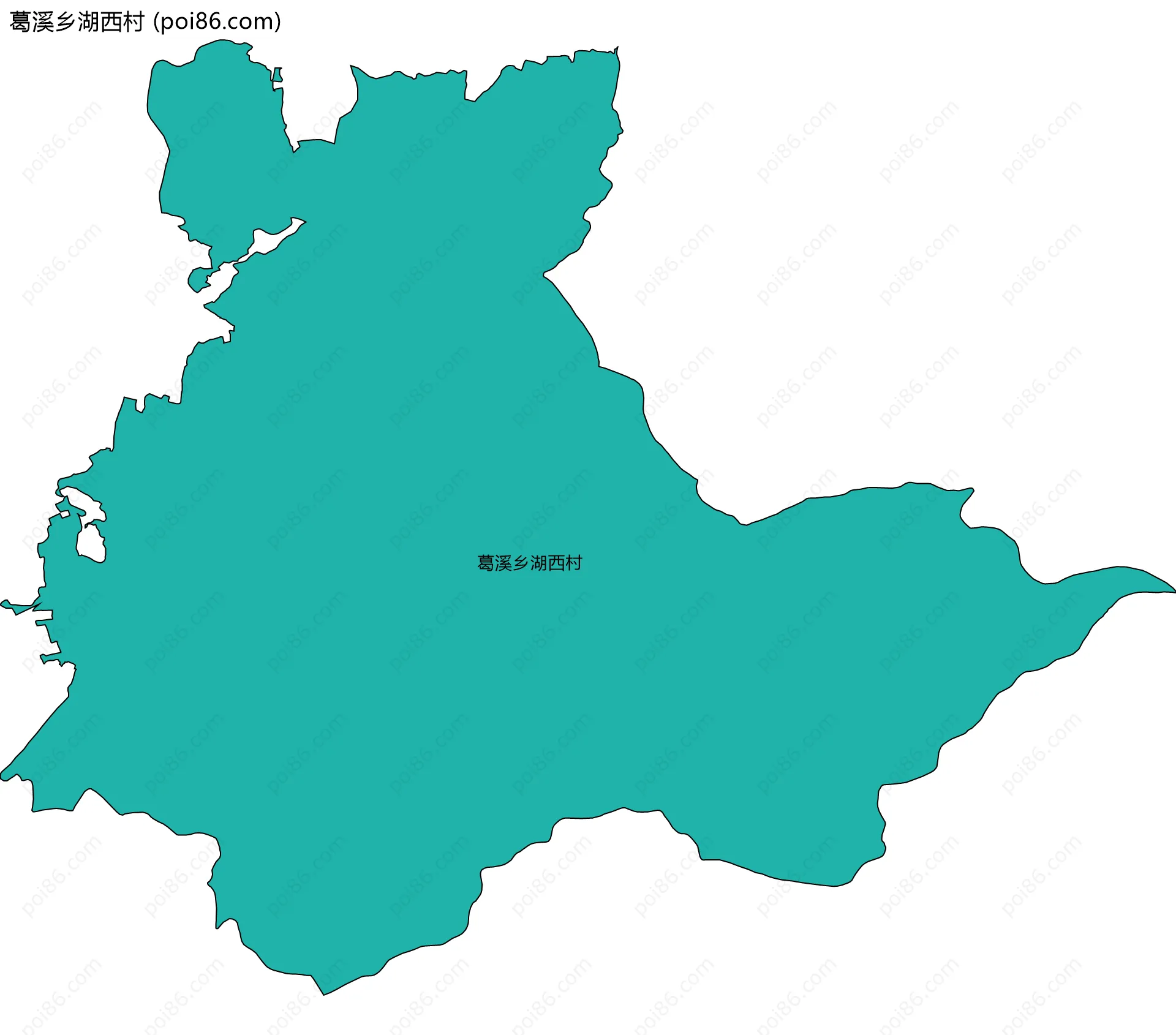 葛溪乡湖西村边界地图
