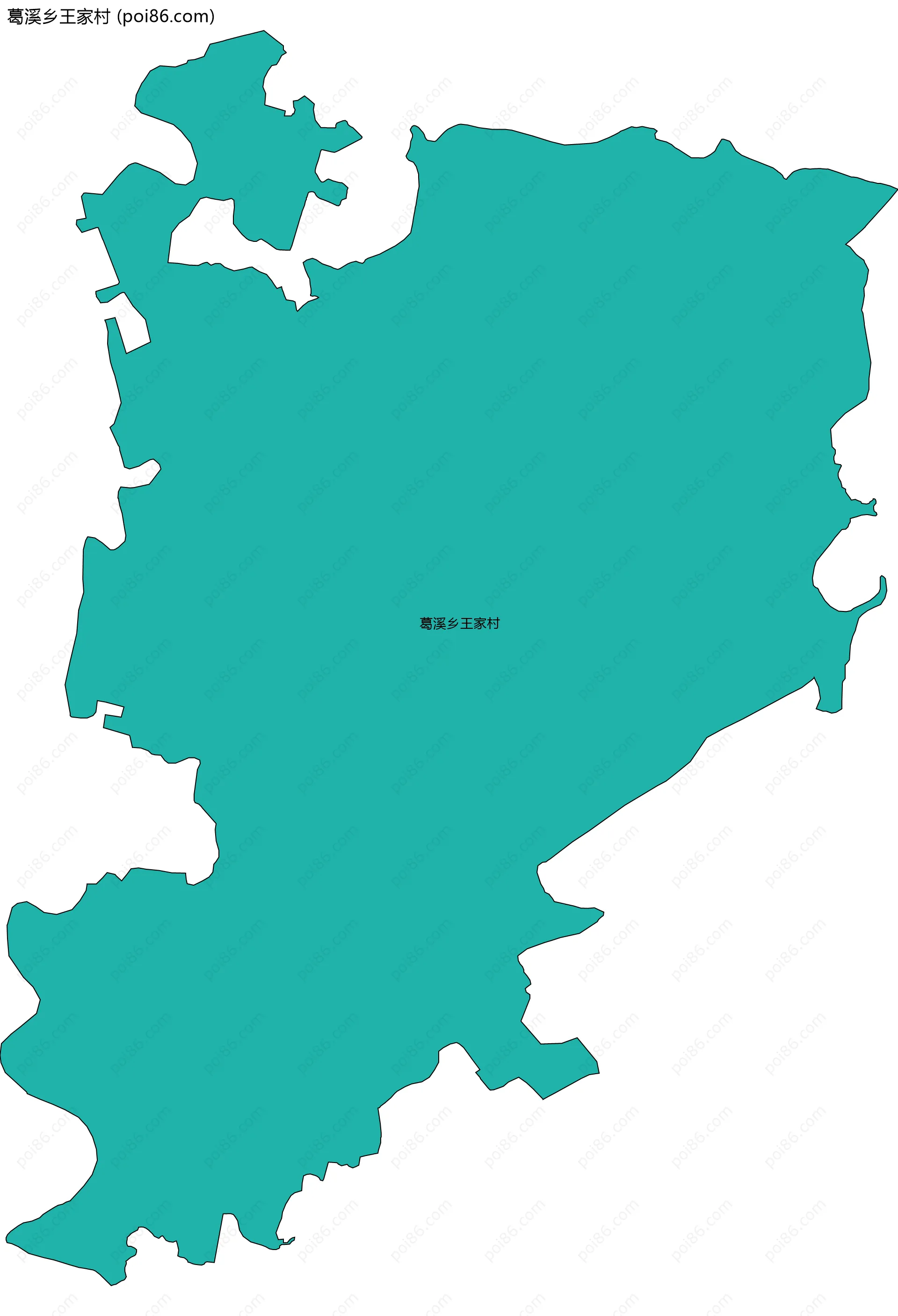 葛溪乡王家村边界地图