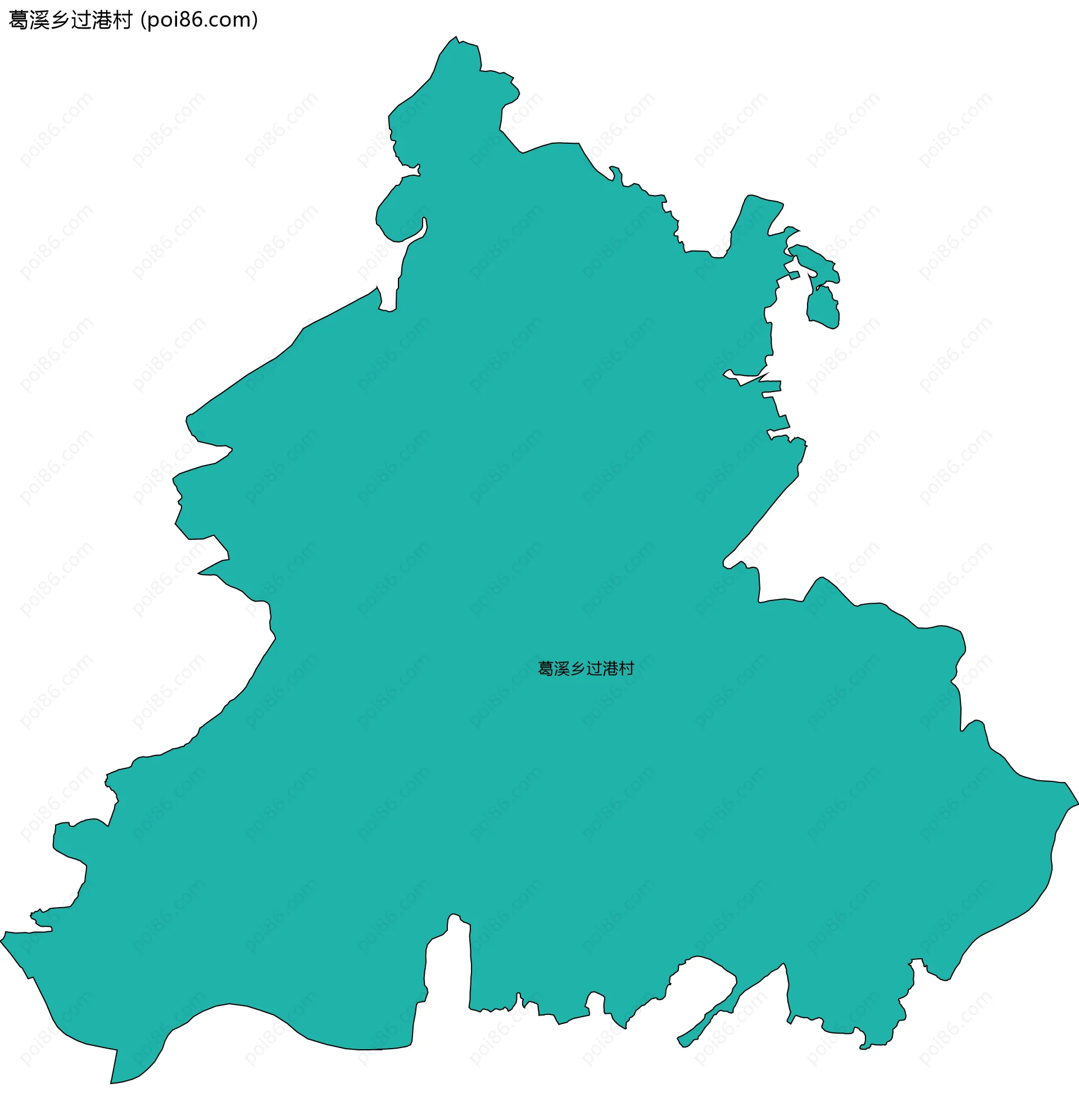 葛溪乡过港村边界地图