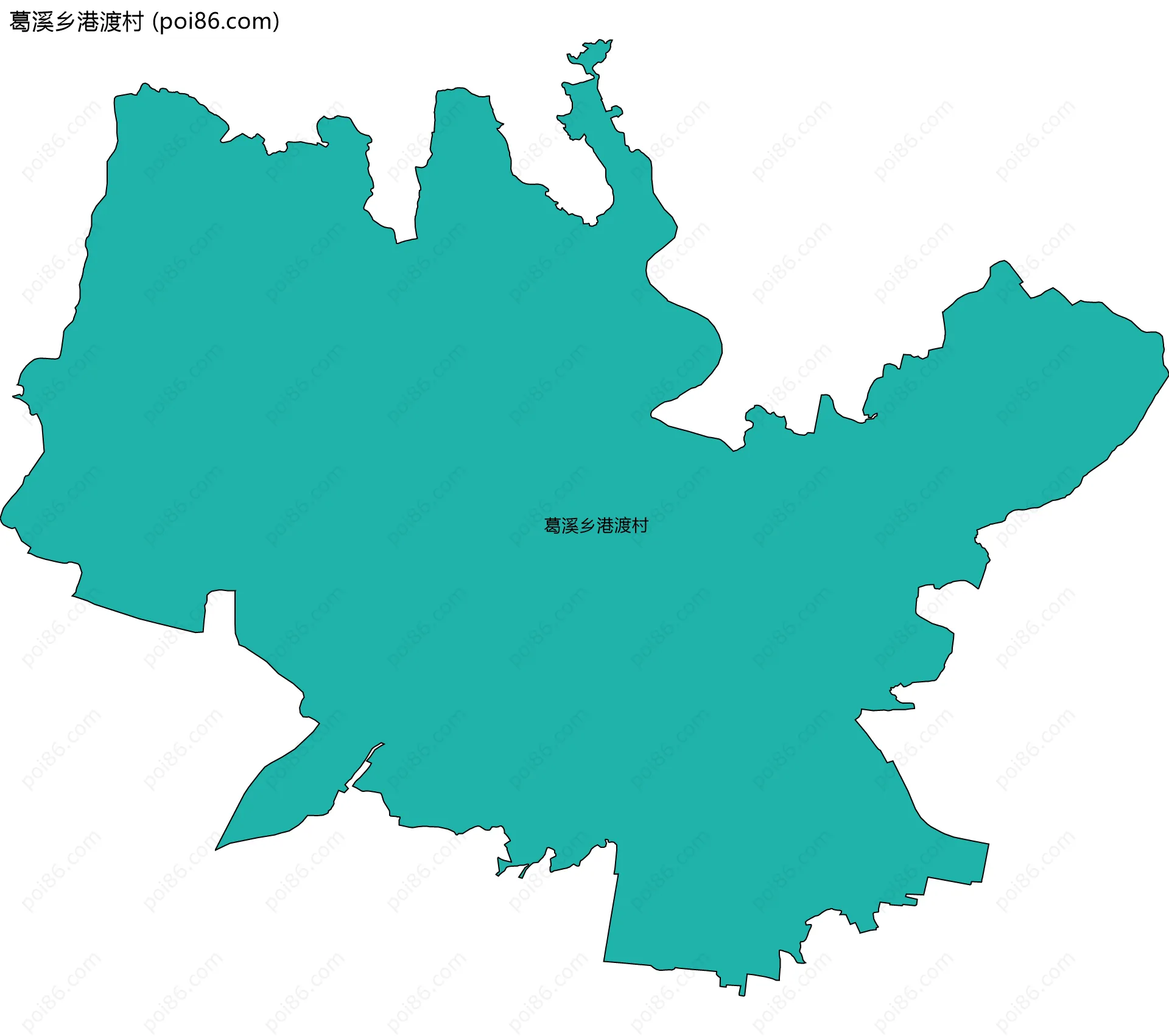 葛溪乡港渡村边界地图