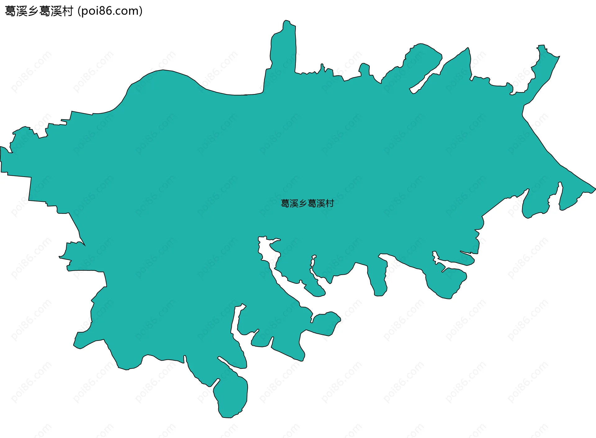 葛溪乡葛溪村边界地图