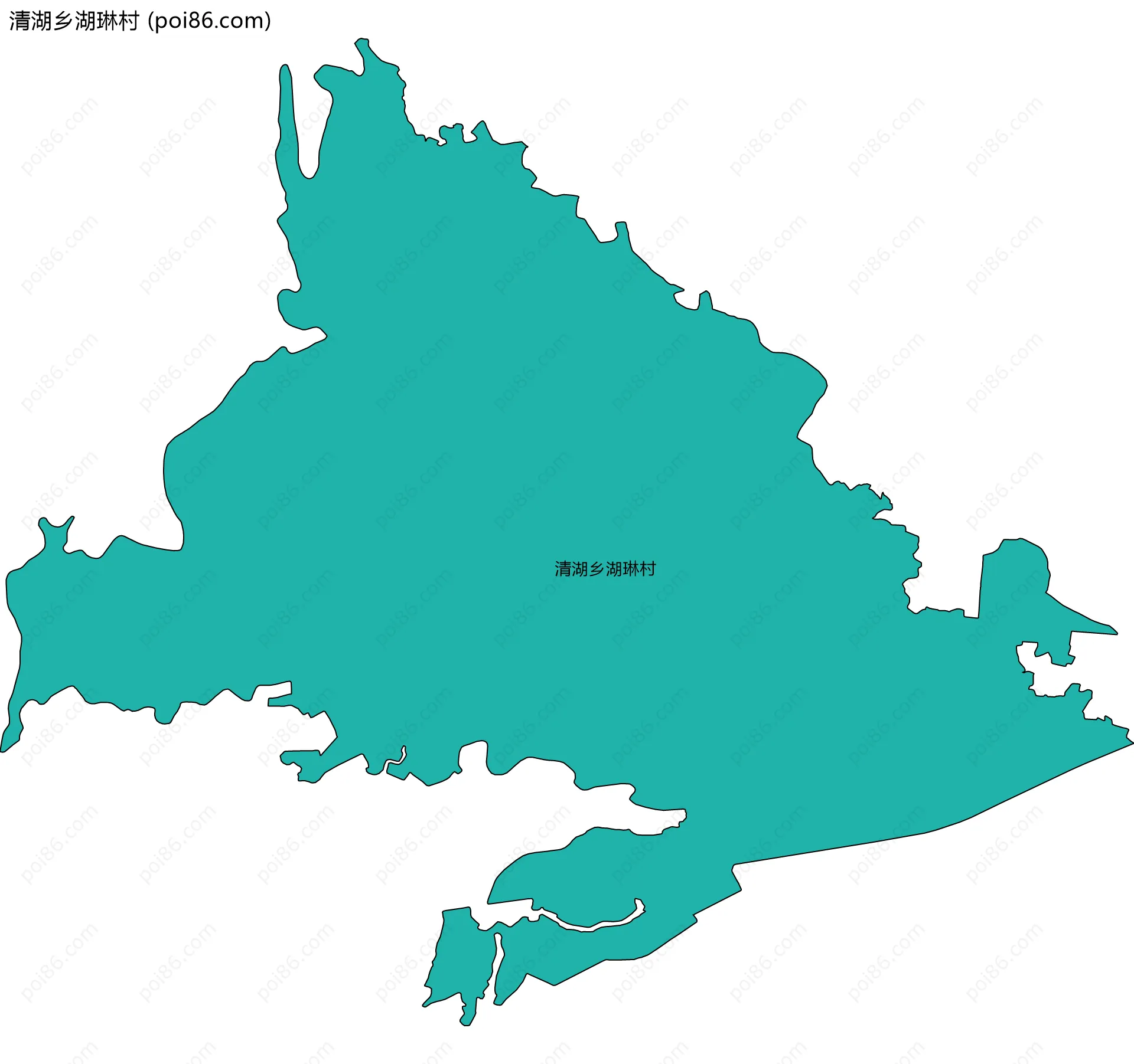 清湖乡湖琳村边界地图