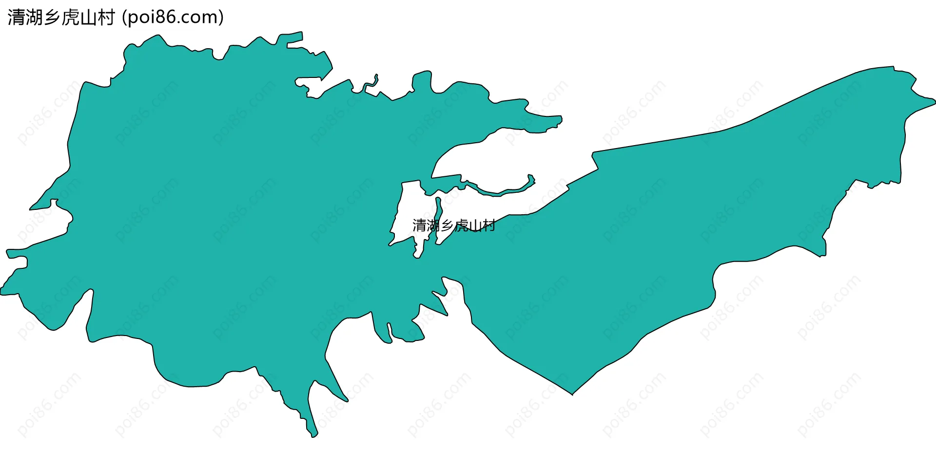 清湖乡虎山村边界地图