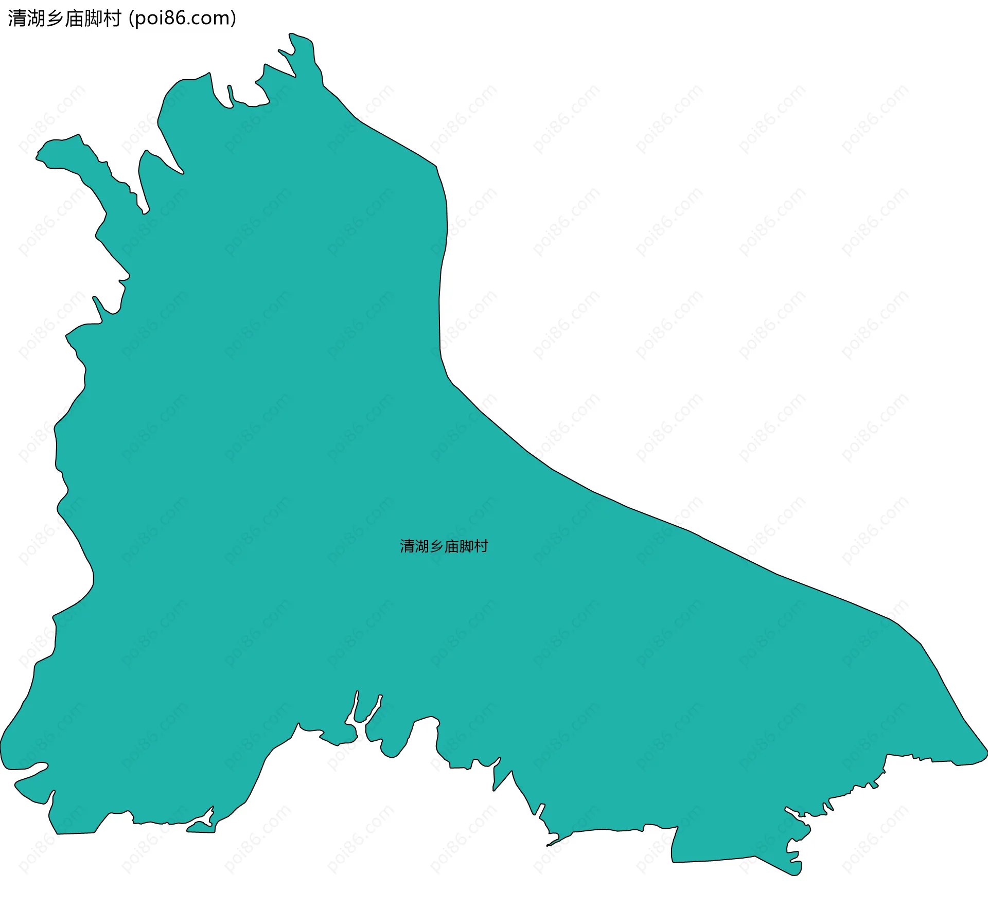 清湖乡庙脚村边界地图