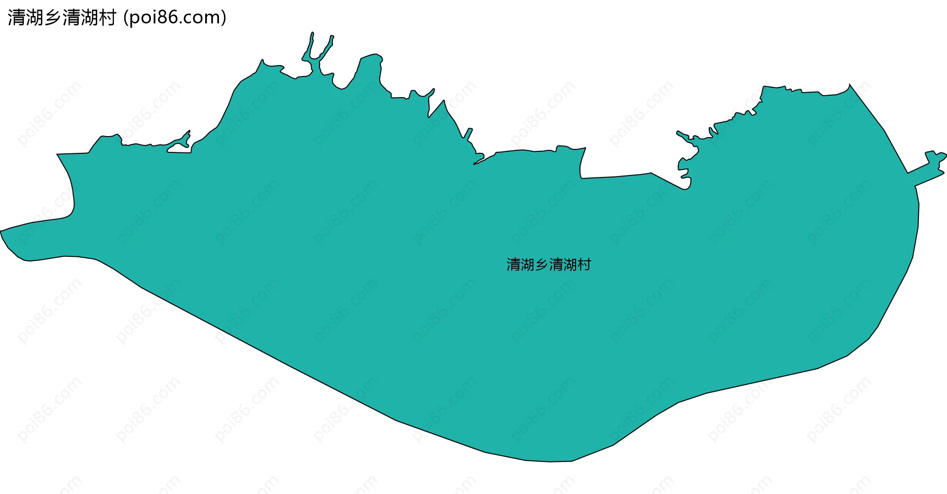 清湖乡清湖村边界地图