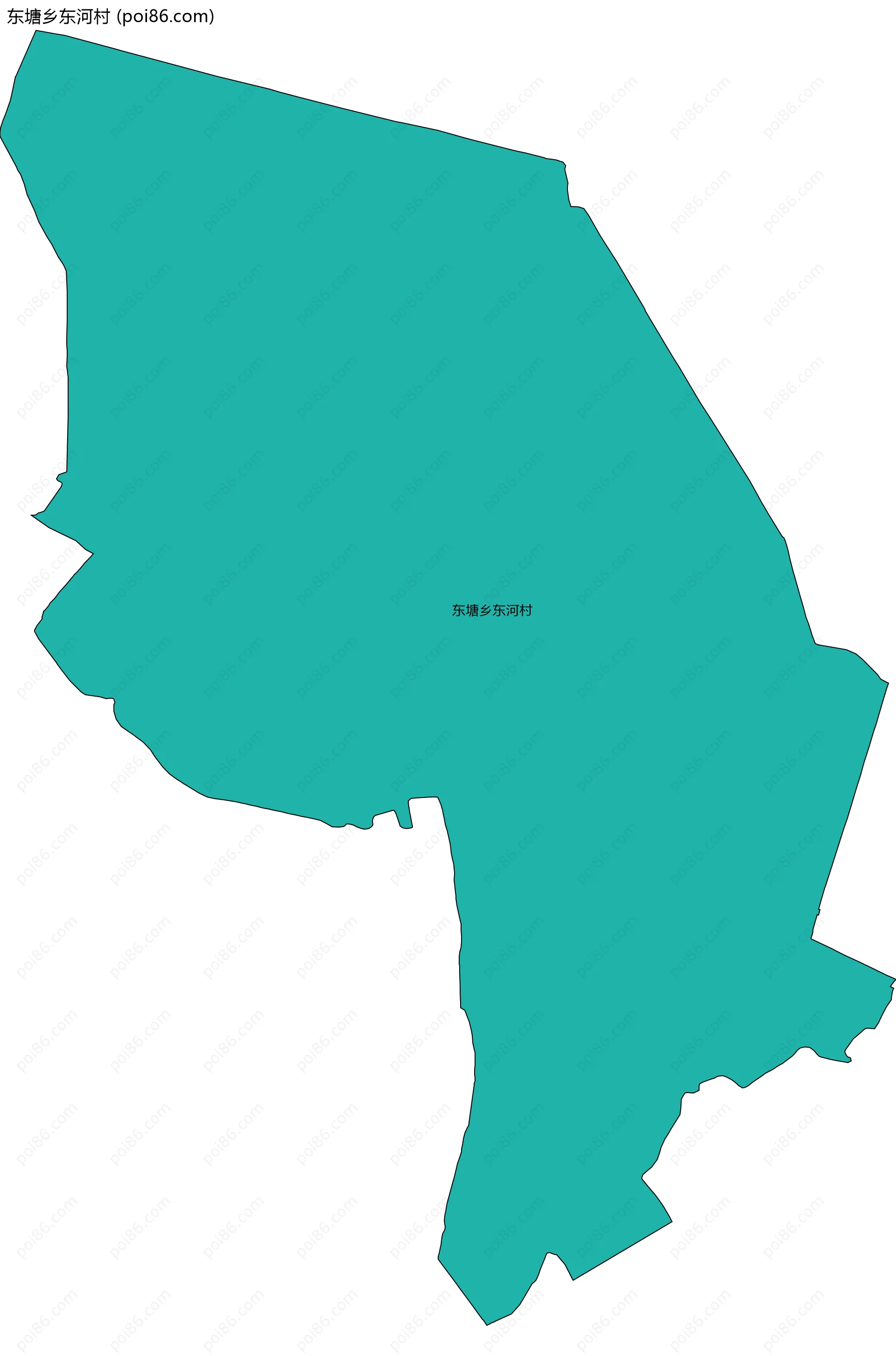 东塘乡东河村边界地图