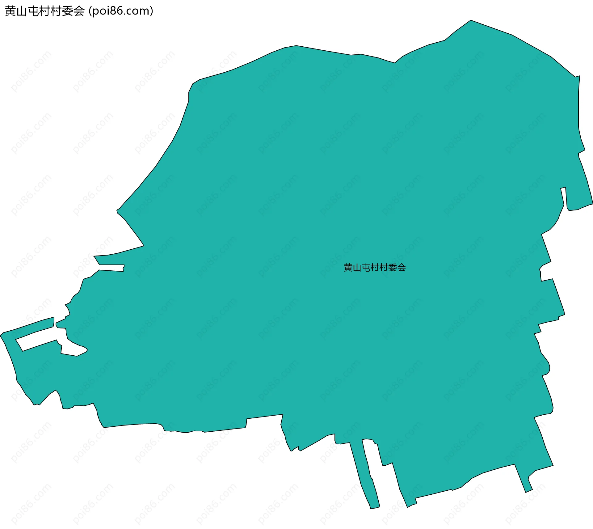 黄山屯村村委会边界地图