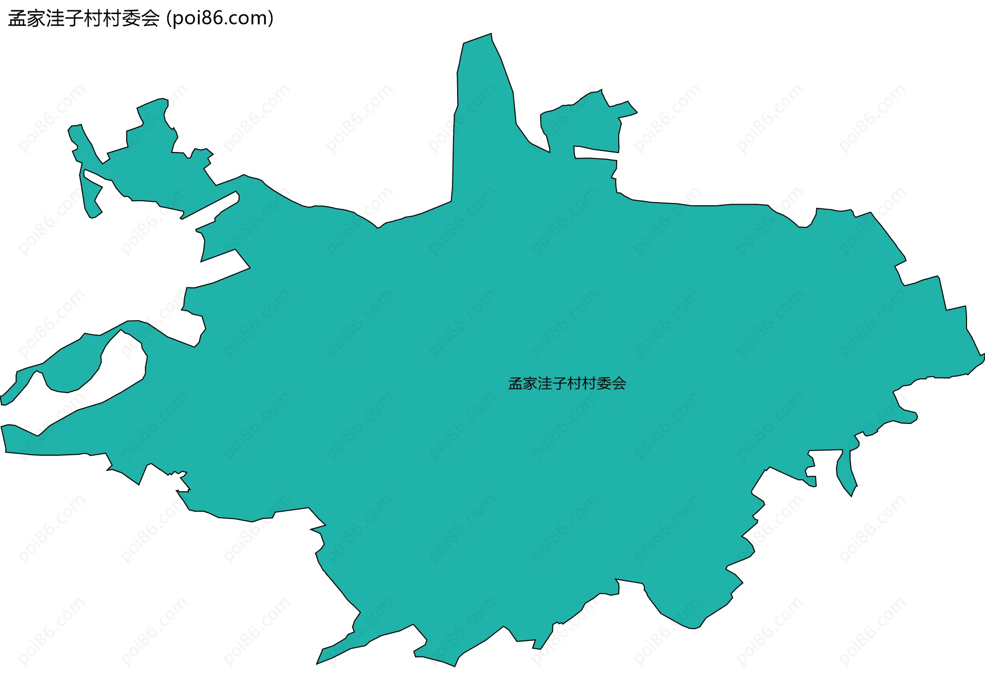 孟家洼子村村委会边界地图