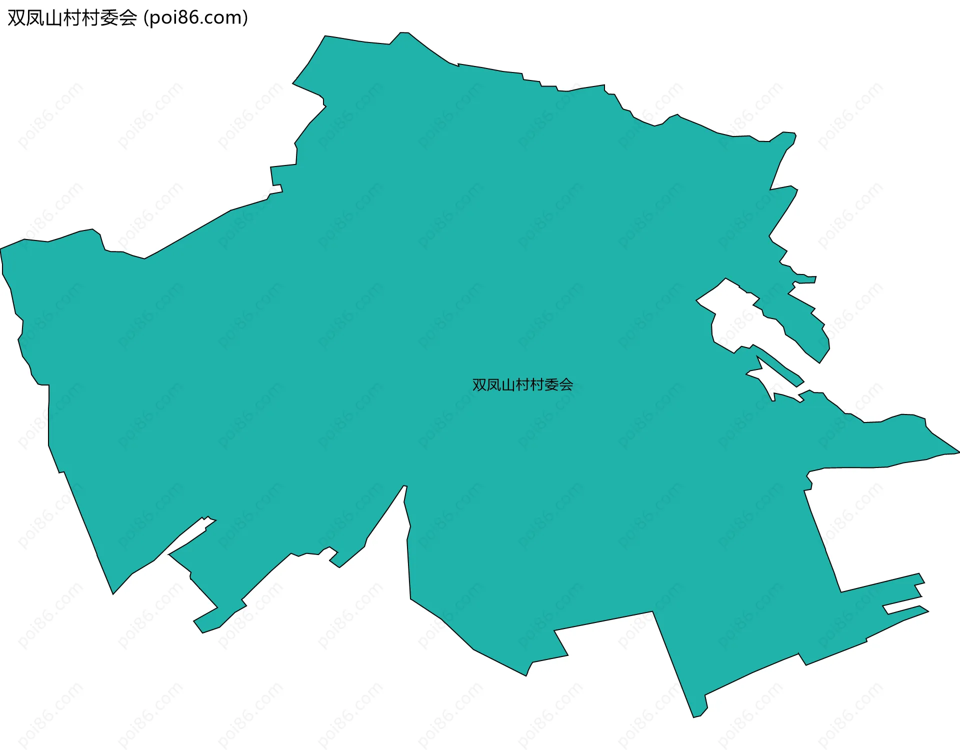 双凤山村村委会边界地图
