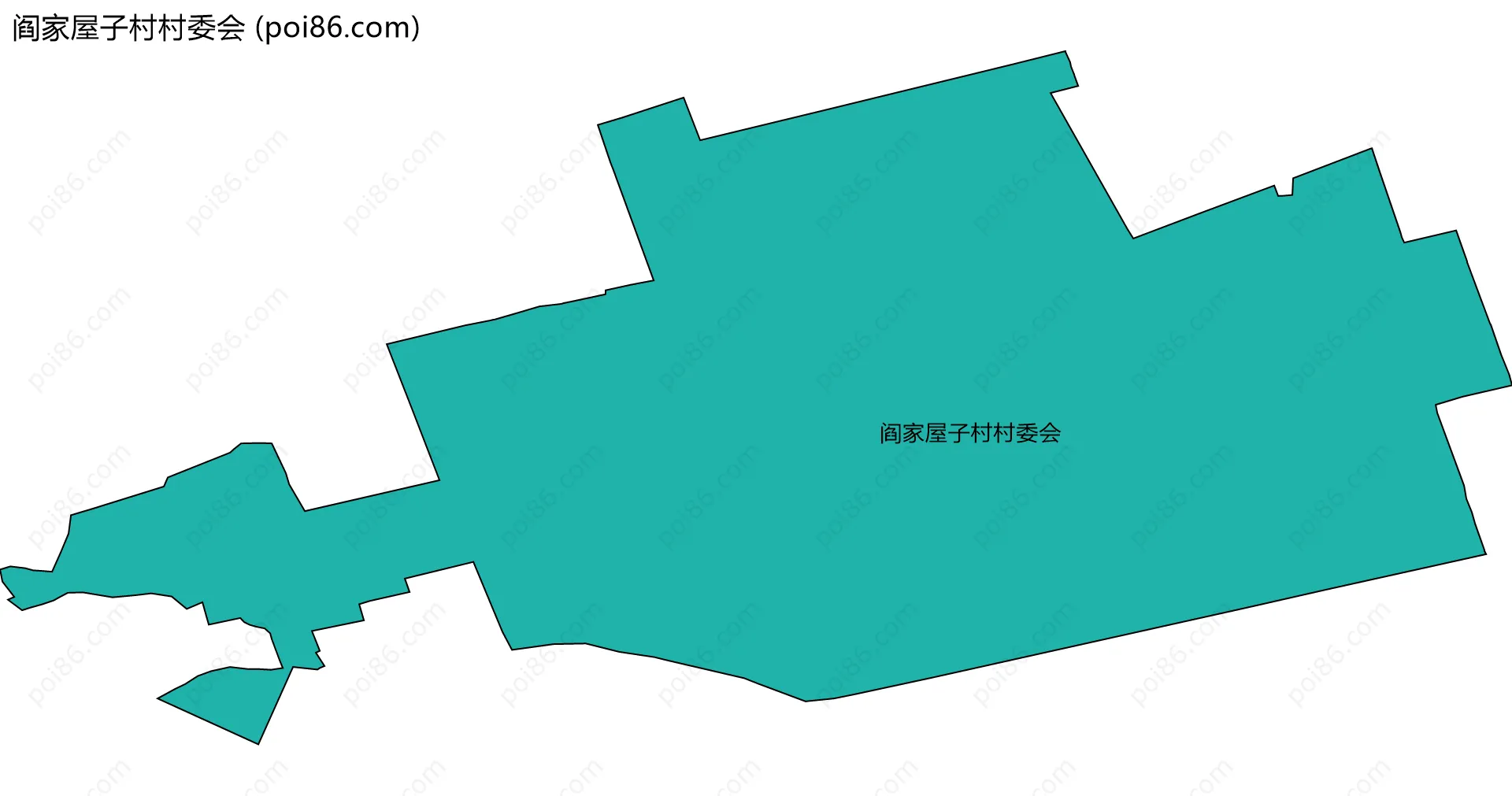 阎家屋子村村委会边界地图