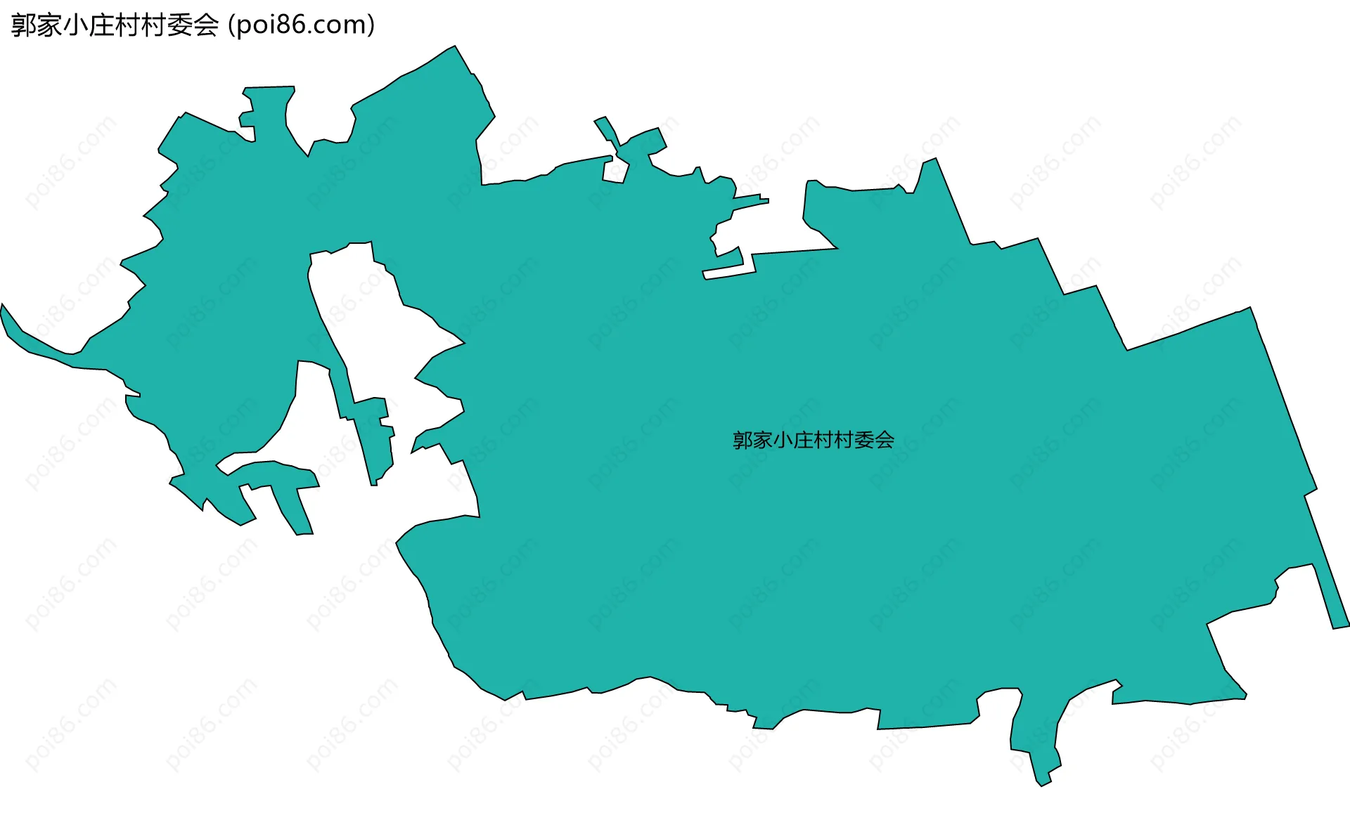 郭家小庄村村委会边界地图