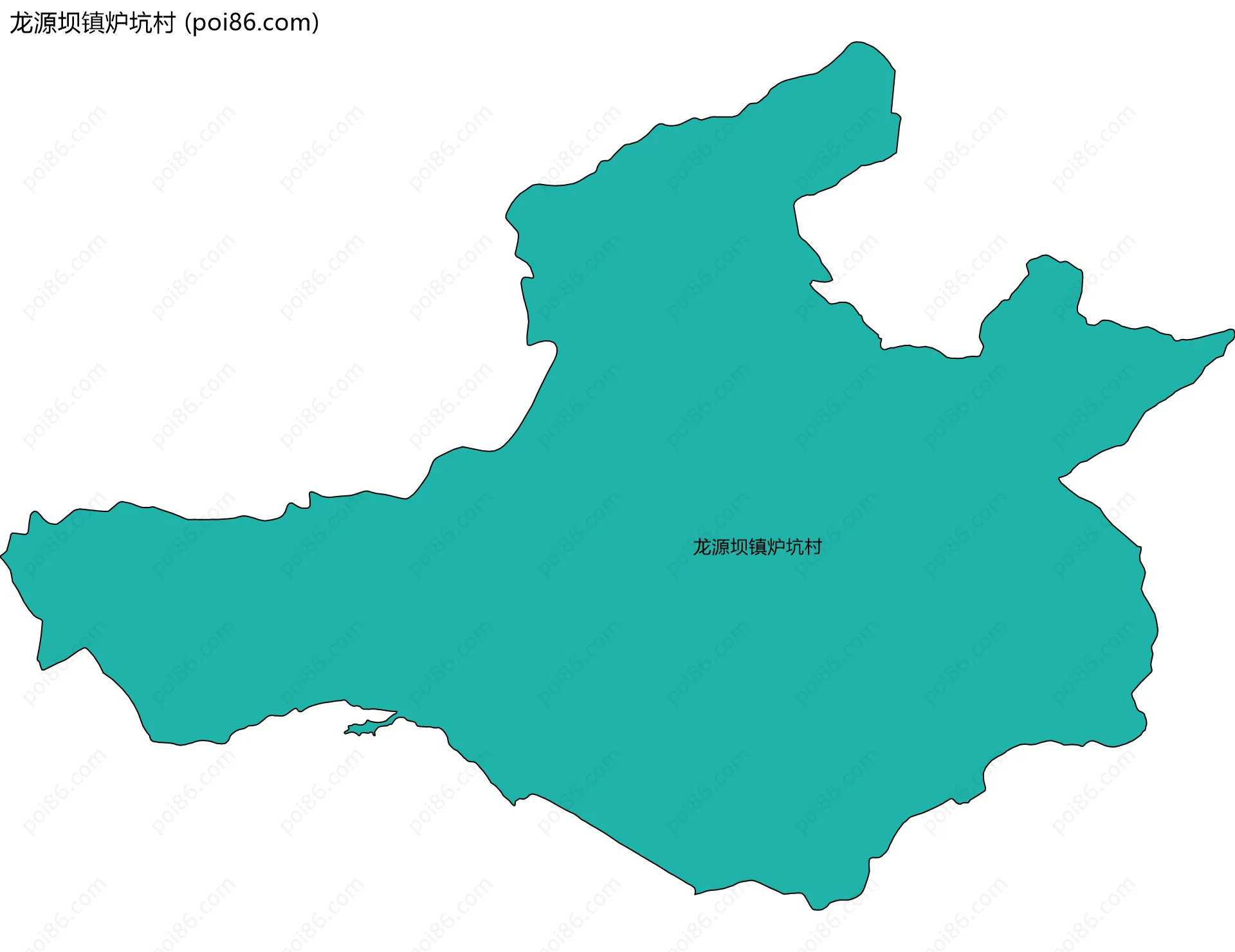 龙源坝镇炉坑村边界地图