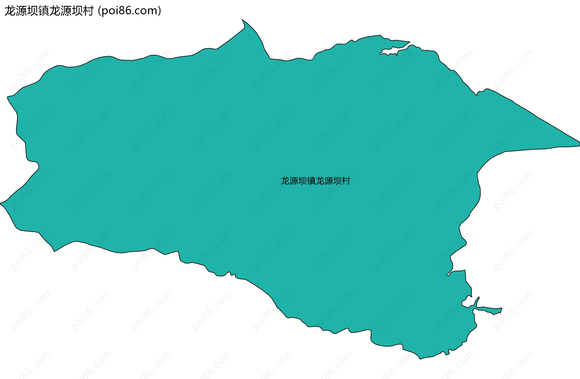 龙源坝镇龙源坝村边界地图