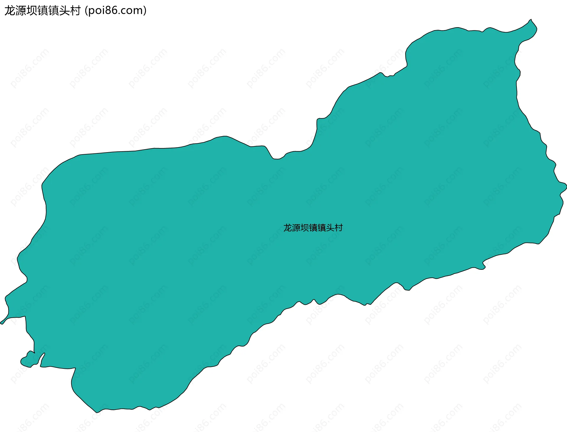龙源坝镇镇头村边界地图