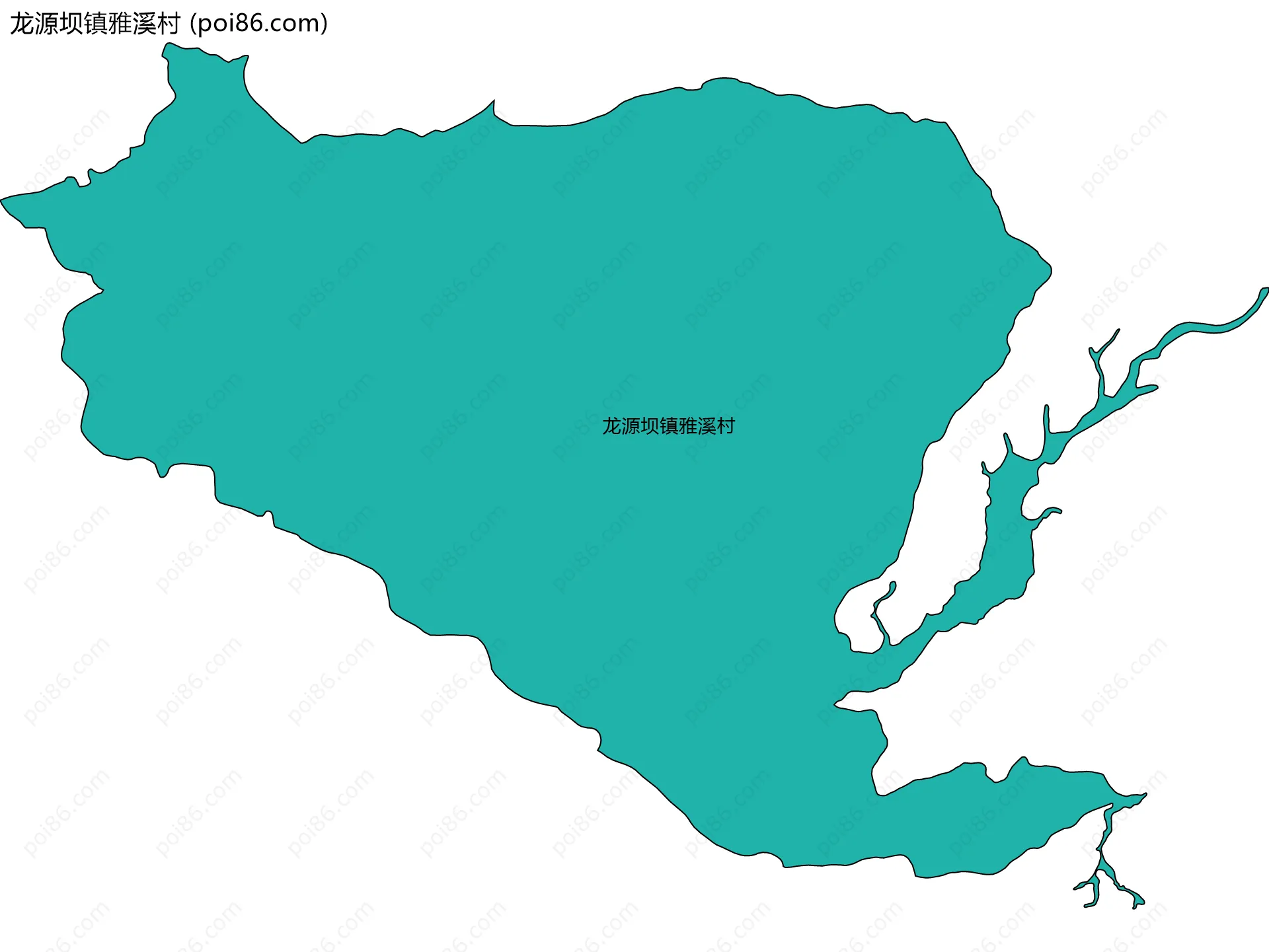 龙源坝镇雅溪村边界地图