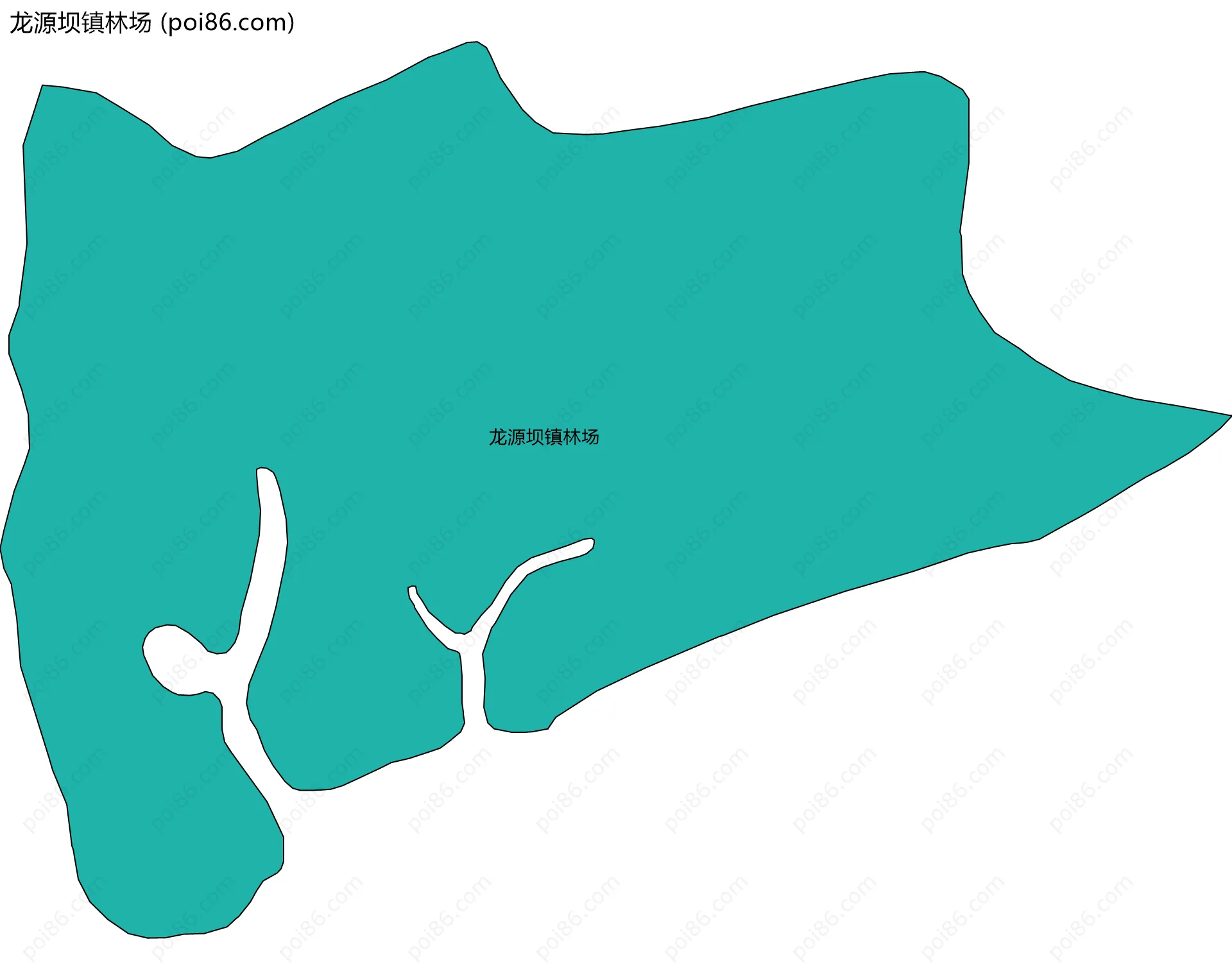龙源坝镇林场边界地图