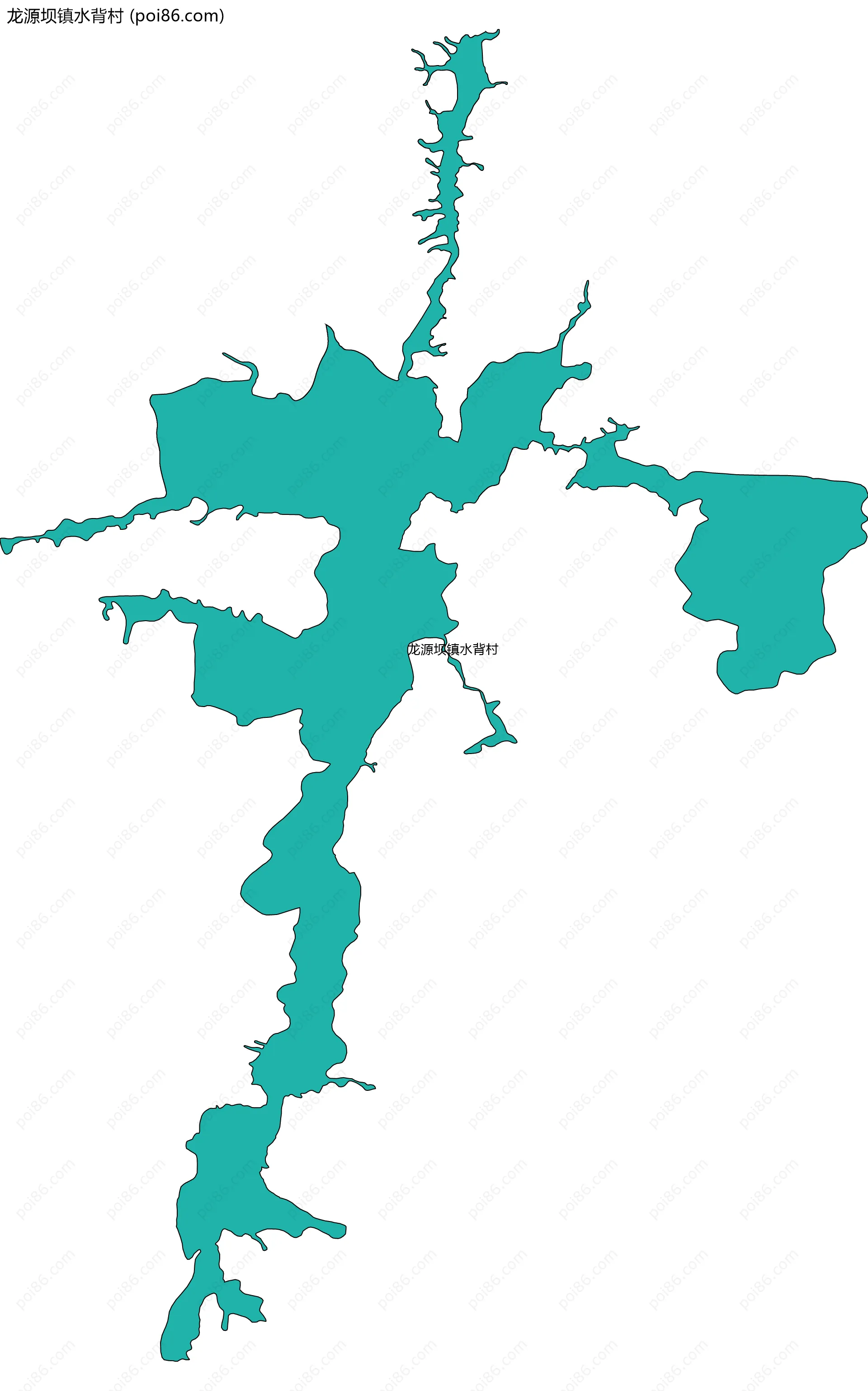 龙源坝镇水背村边界地图
