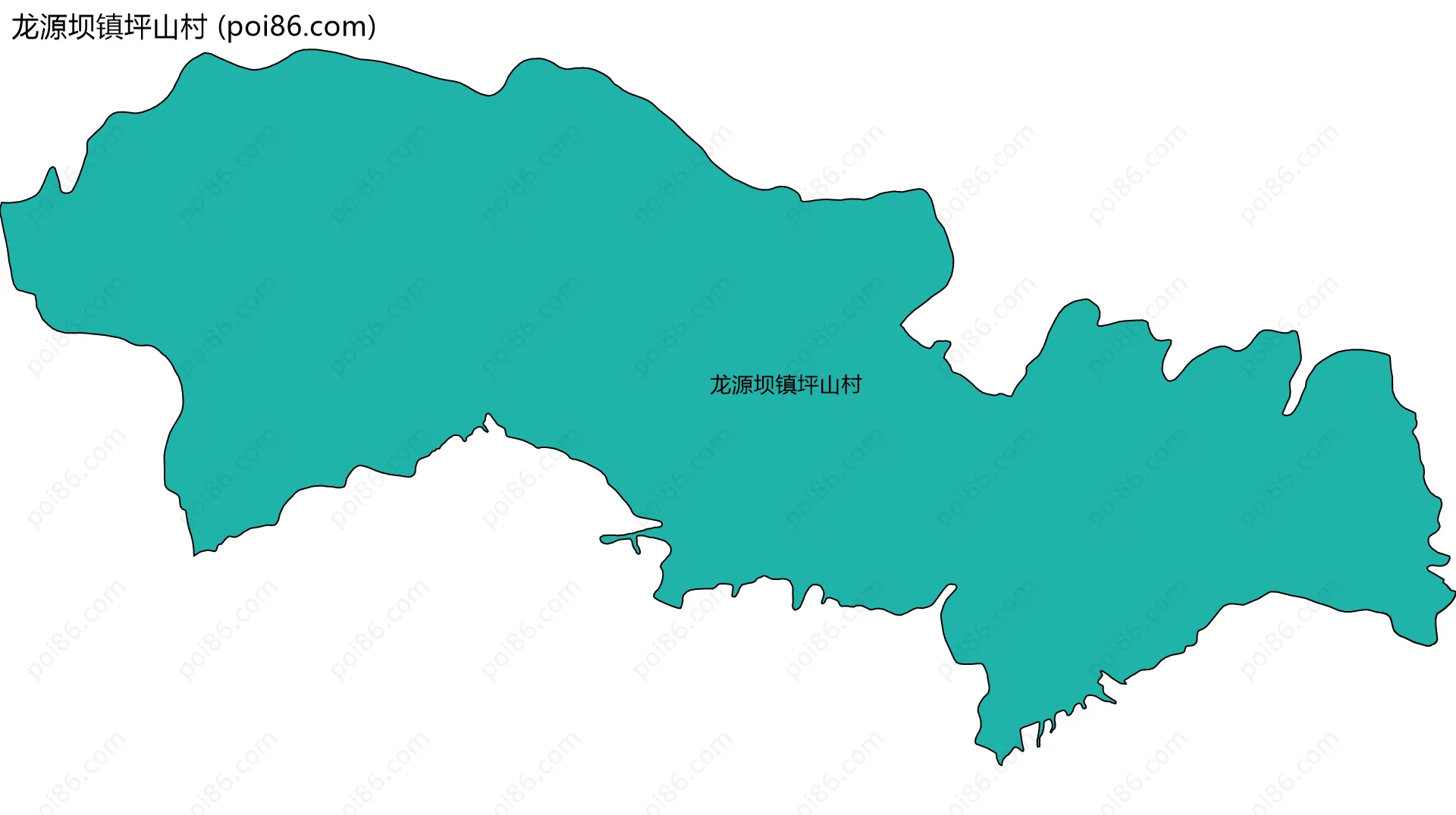 龙源坝镇坪山村边界地图