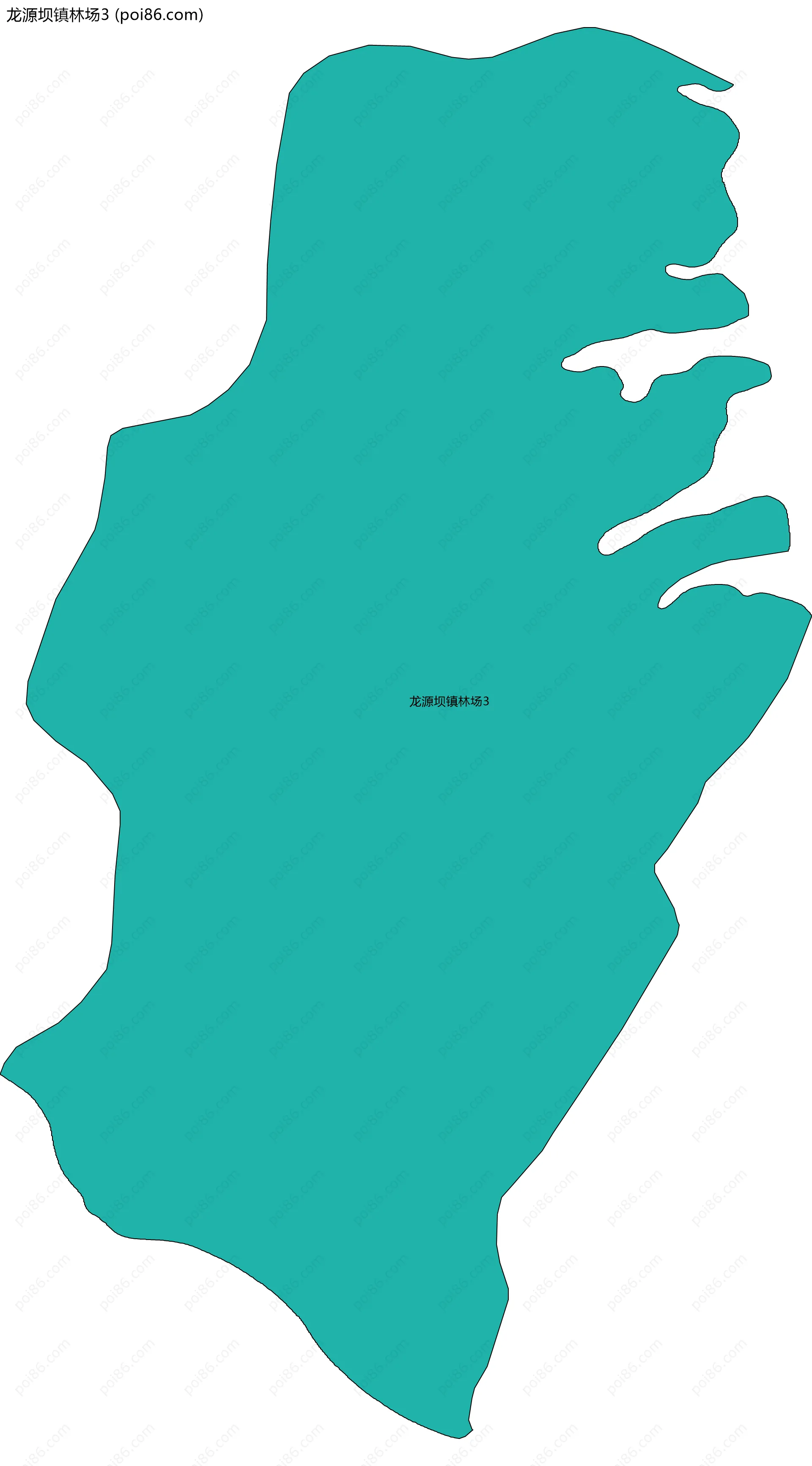 龙源坝镇林场3边界地图