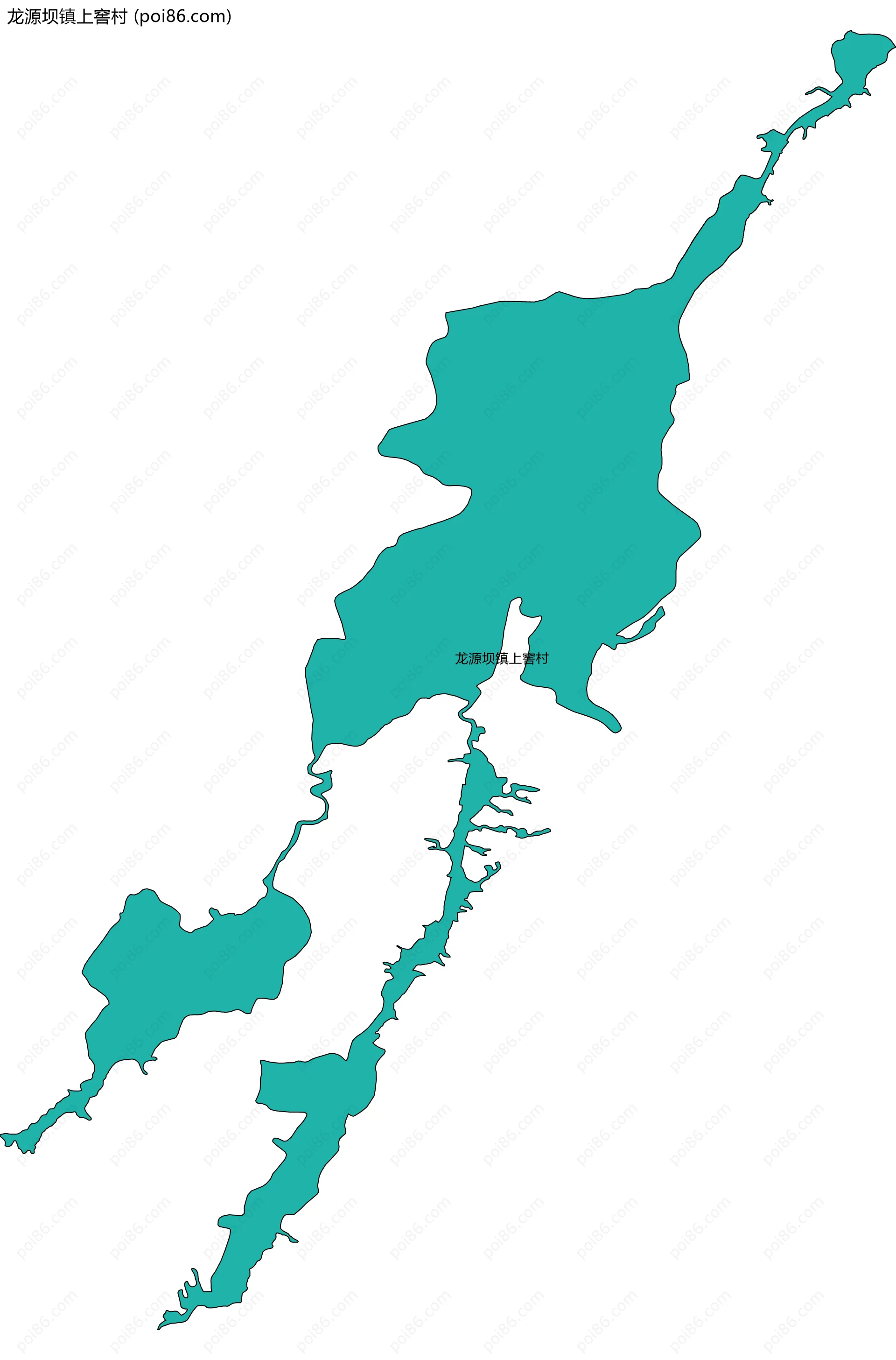 龙源坝镇上窖村边界地图