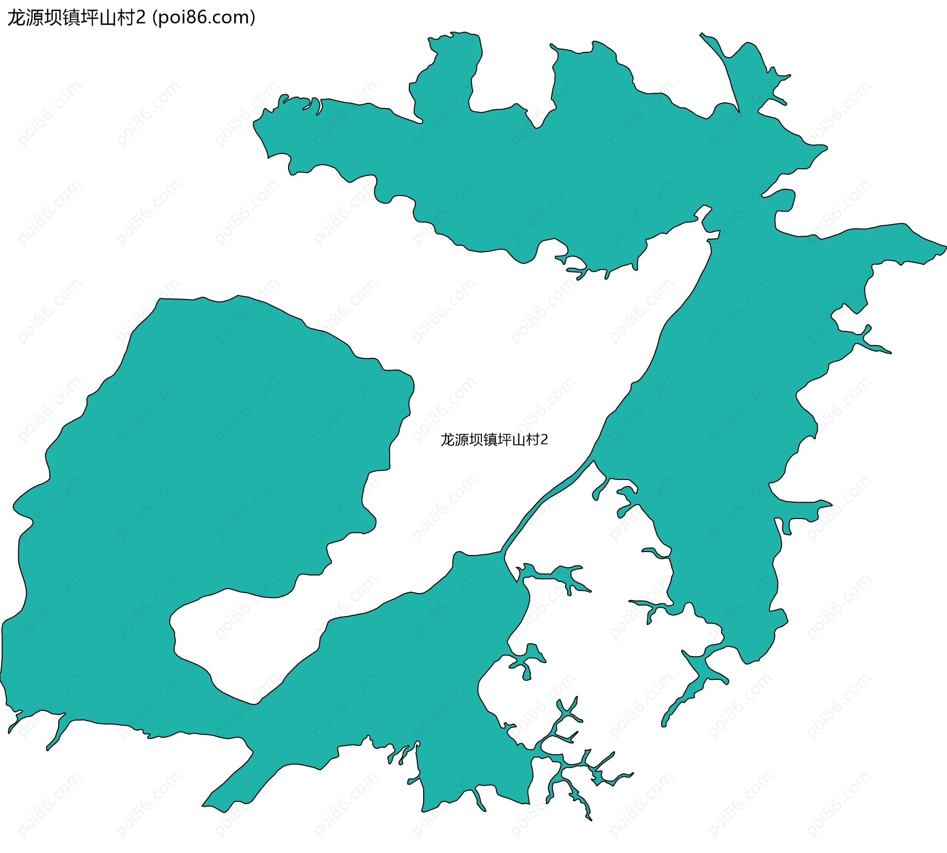 龙源坝镇坪山村2边界地图